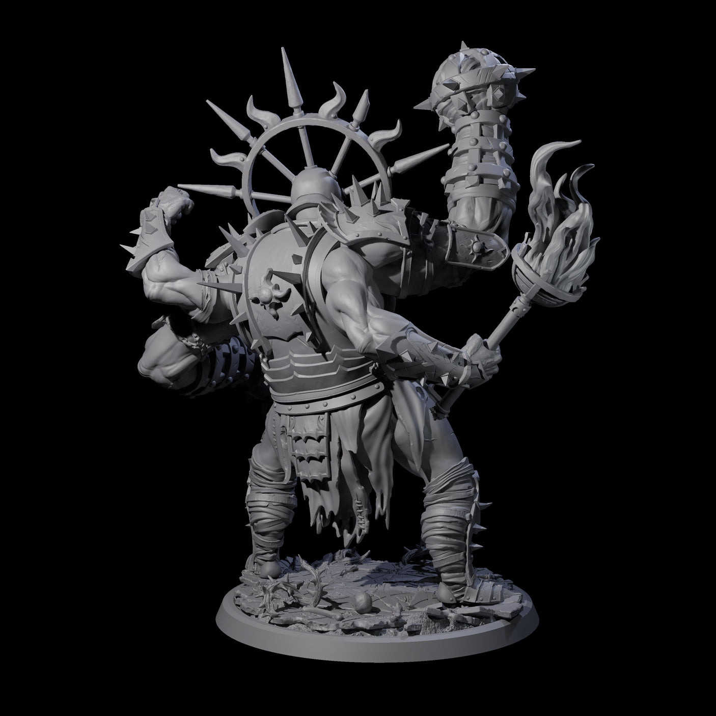 Smashing Helmed Horror B Miniature for Dungeons and Dragons, Pathfinder or other TTRPGs