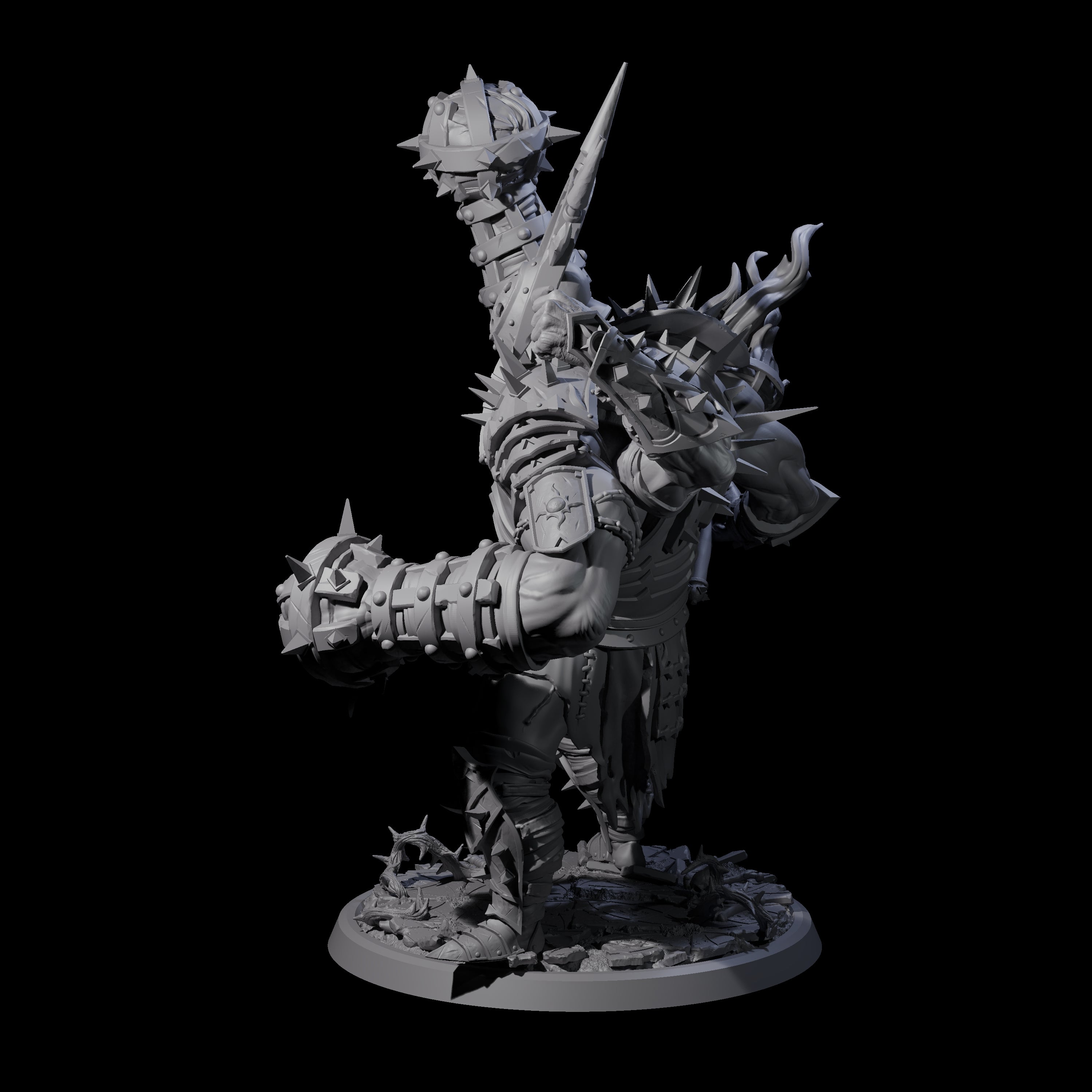 Smashing Helmed Horror B Miniature for Dungeons and Dragons, Pathfinder or other TTRPGs