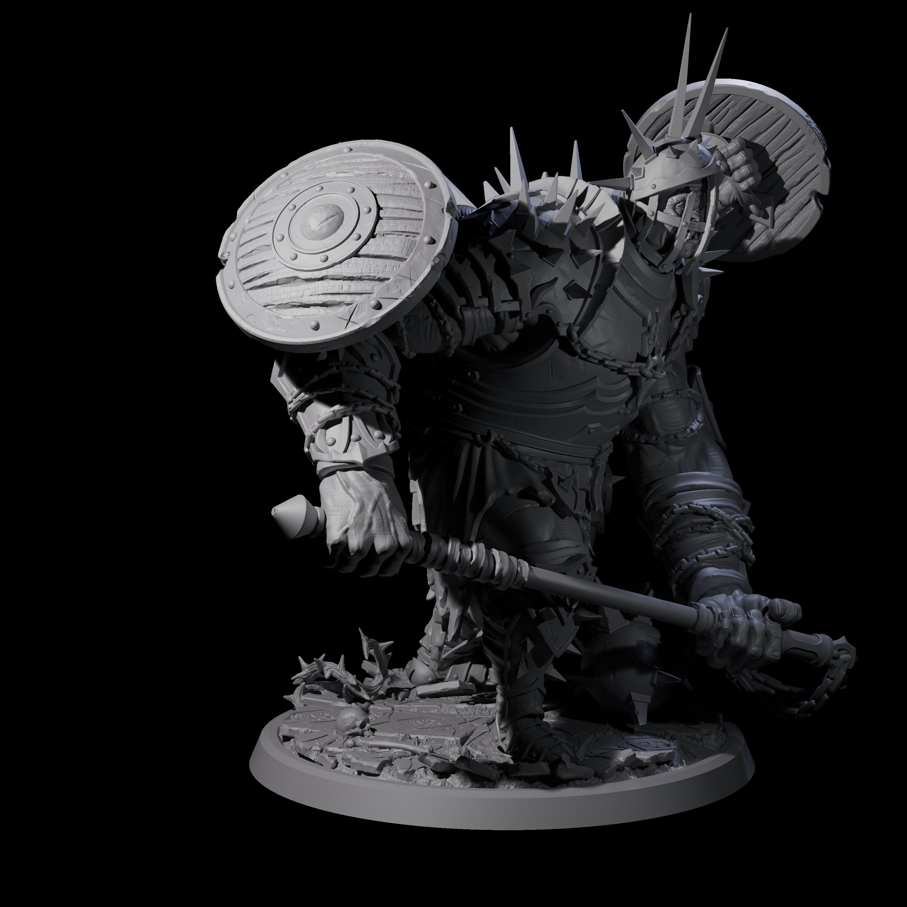 Smashing Helmed Horror C Miniature for Dungeons and Dragons, Pathfinder or other TTRPGs