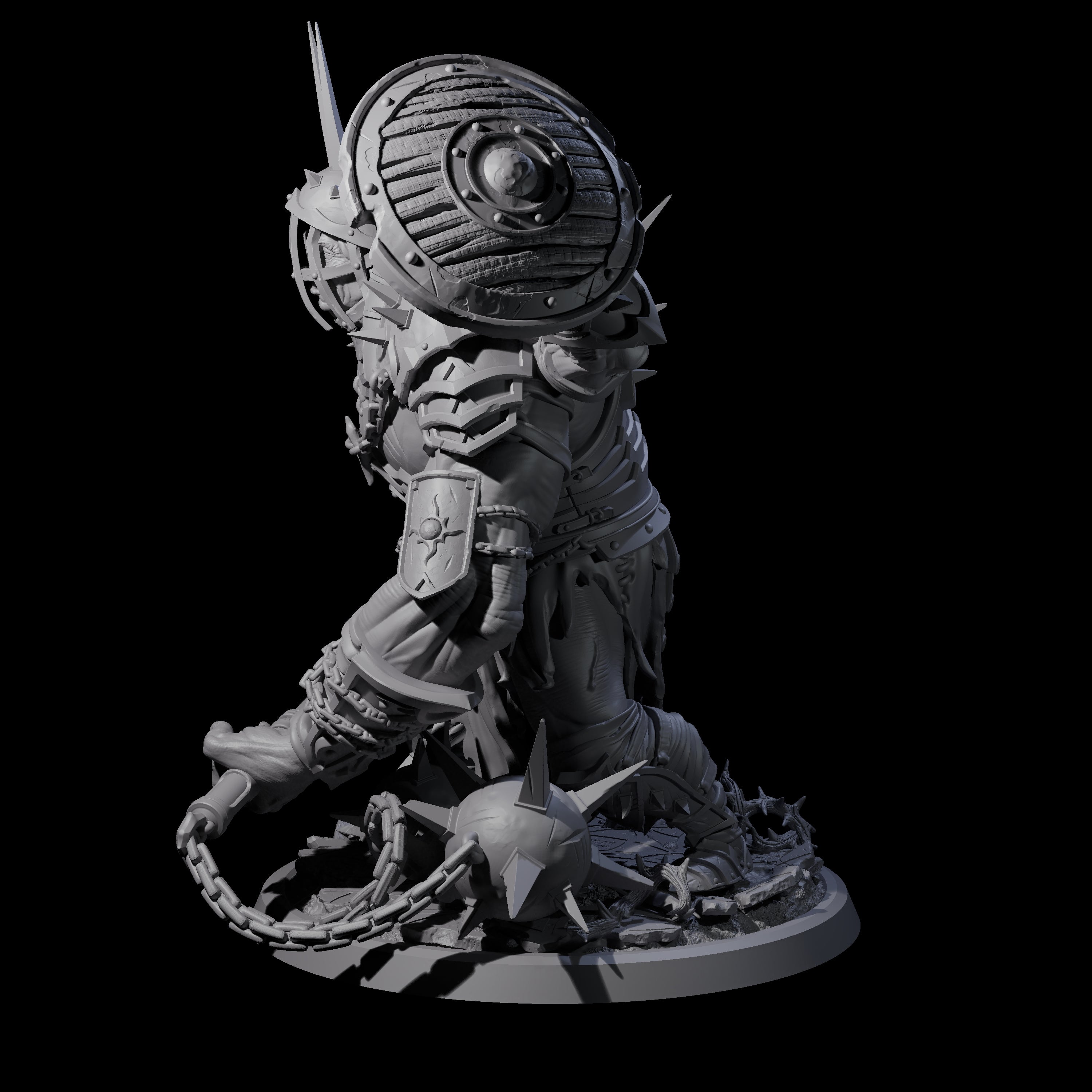 Smashing Helmed Horror C Miniature for Dungeons and Dragons, Pathfinder or other TTRPGs