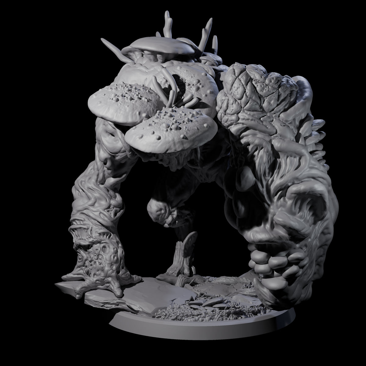 Smashing Myconid Brute D Miniature for Dungeons and Dragons, Pathfinder or other TTRPGs