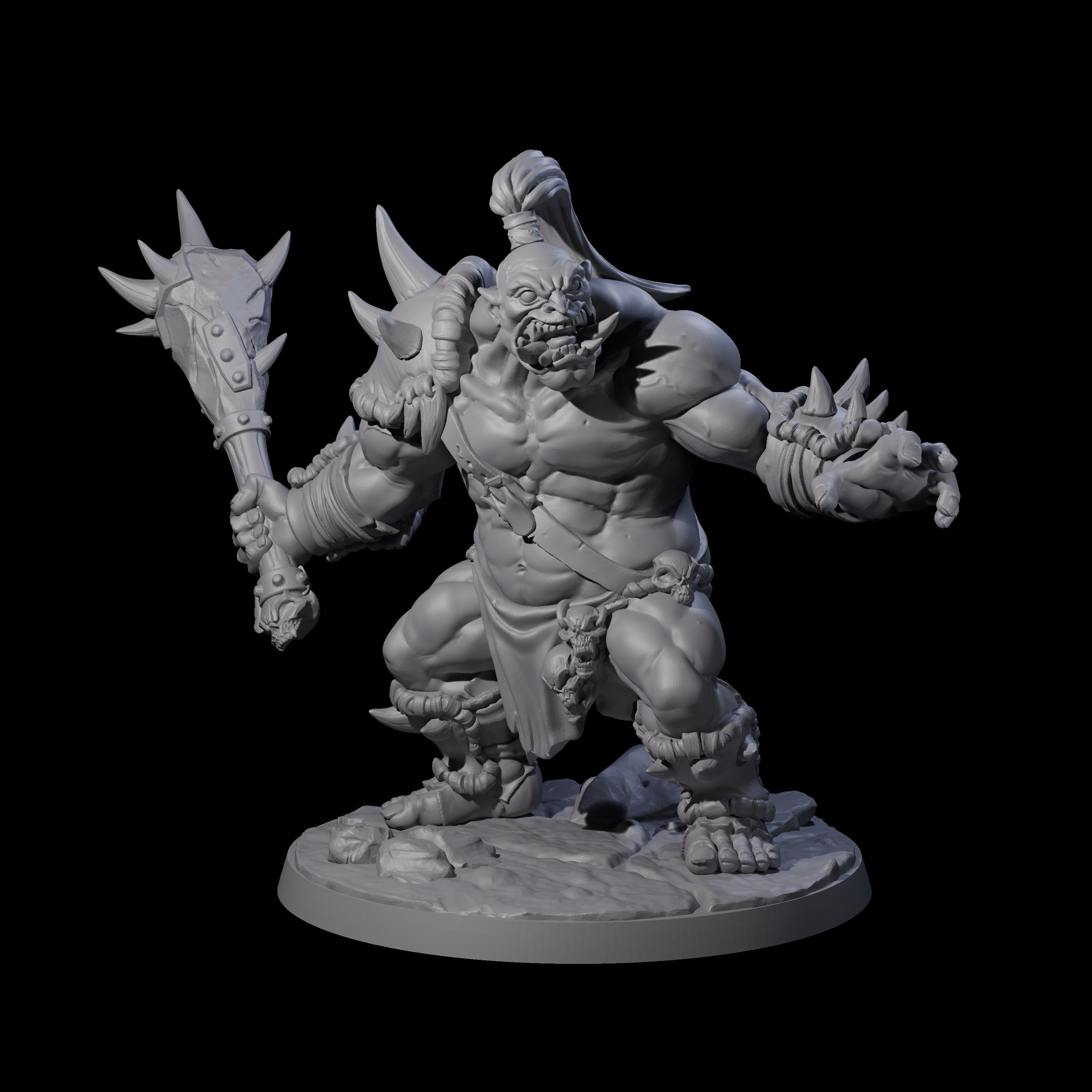Smashing Ogre A Miniature for Dungeons and Dragons, Pathfinder or other TTRPGs