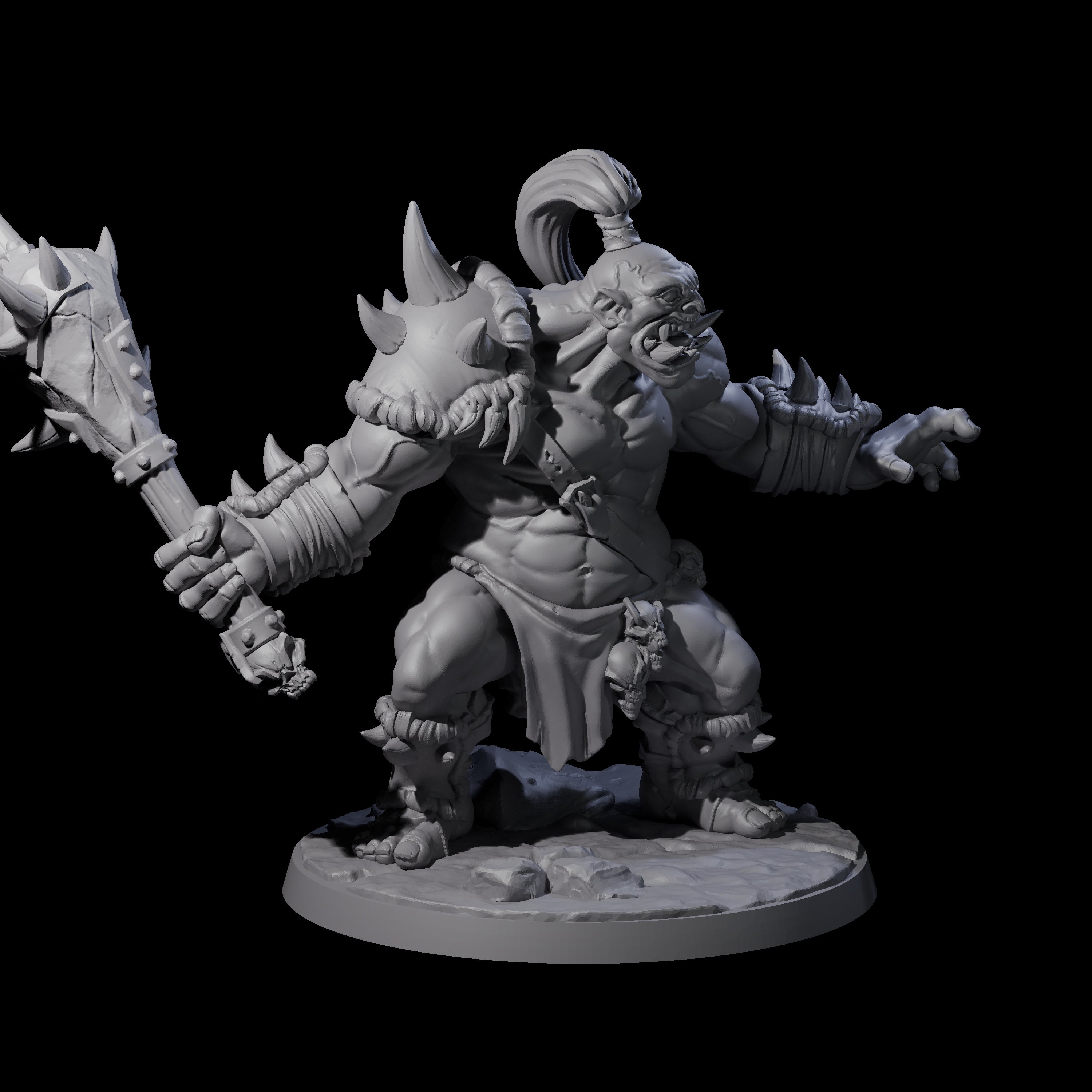Smashing Ogre A Miniature for Dungeons and Dragons, Pathfinder or other TTRPGs