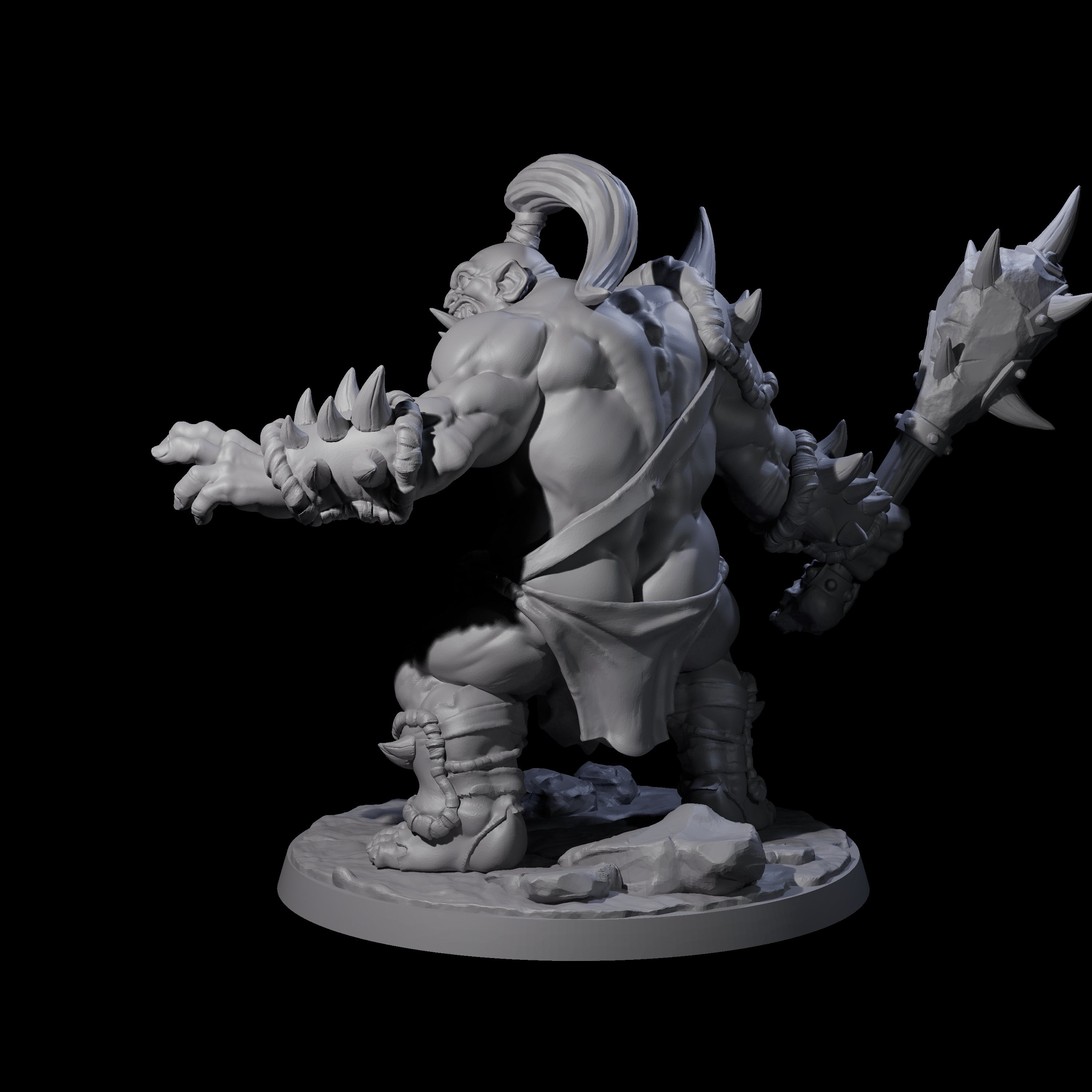Smashing Ogre A Miniature for Dungeons and Dragons, Pathfinder or other TTRPGs