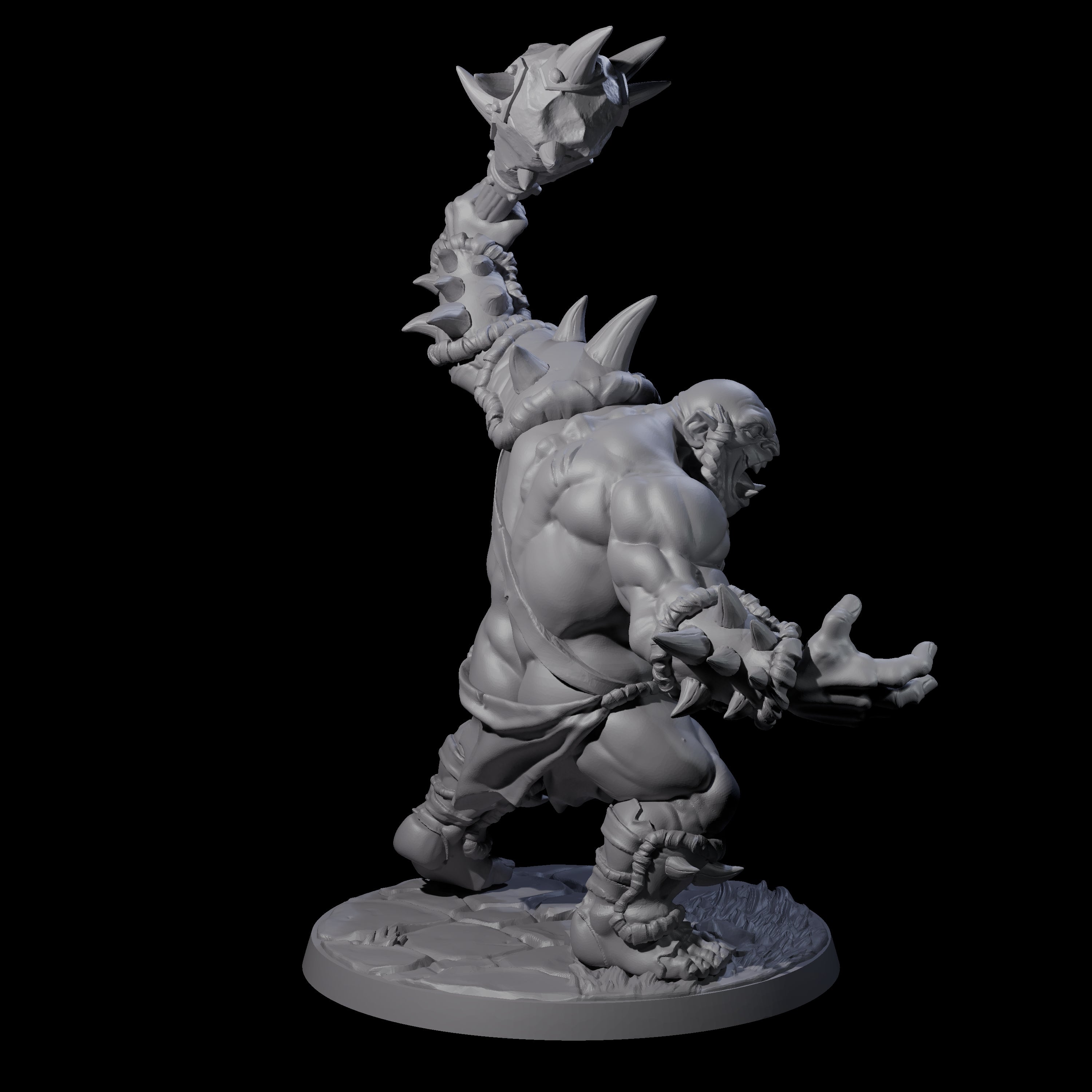 Smashing Ogre B Miniature for Dungeons and Dragons, Pathfinder or other TTRPGs