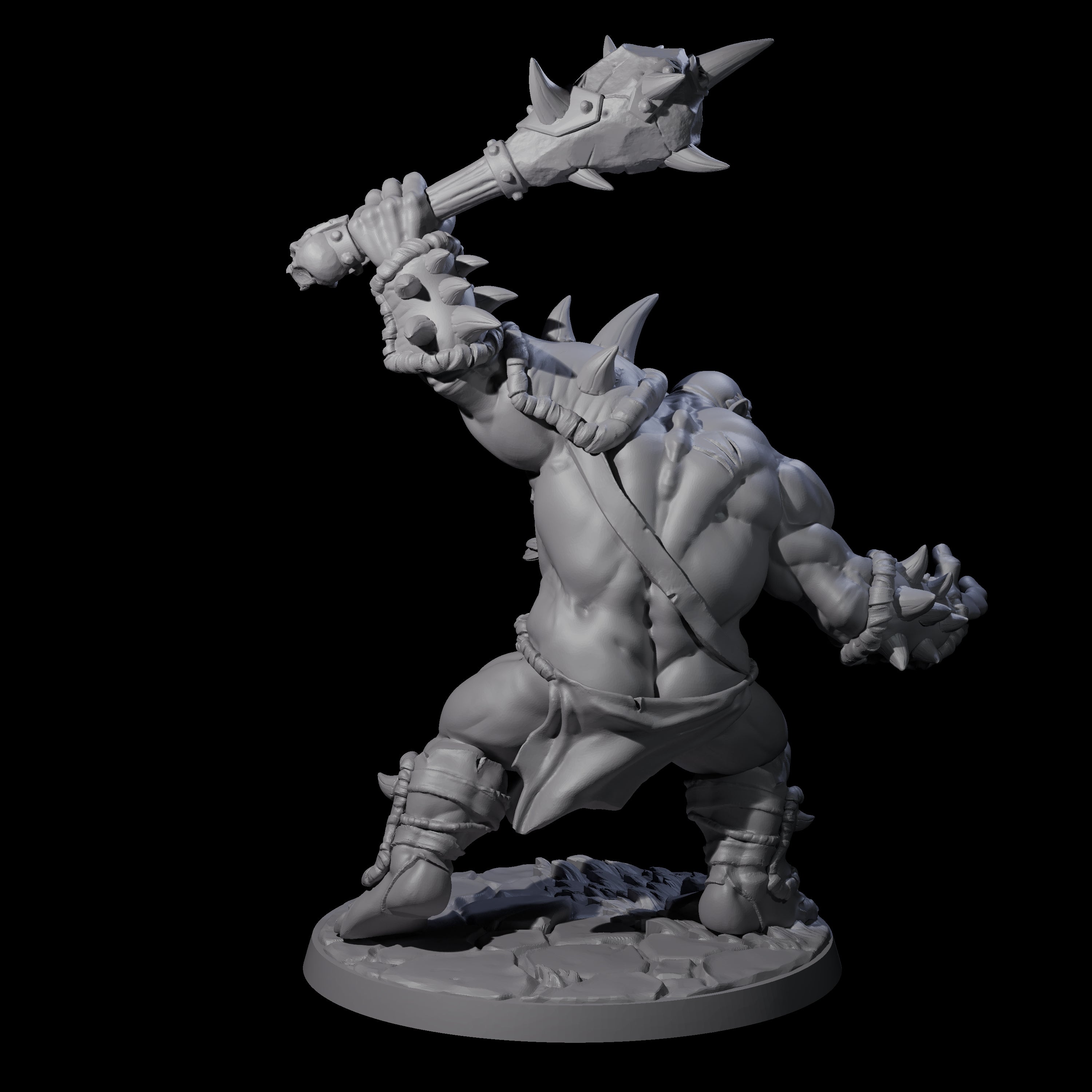 Smashing Ogre B Miniature for Dungeons and Dragons, Pathfinder or other TTRPGs