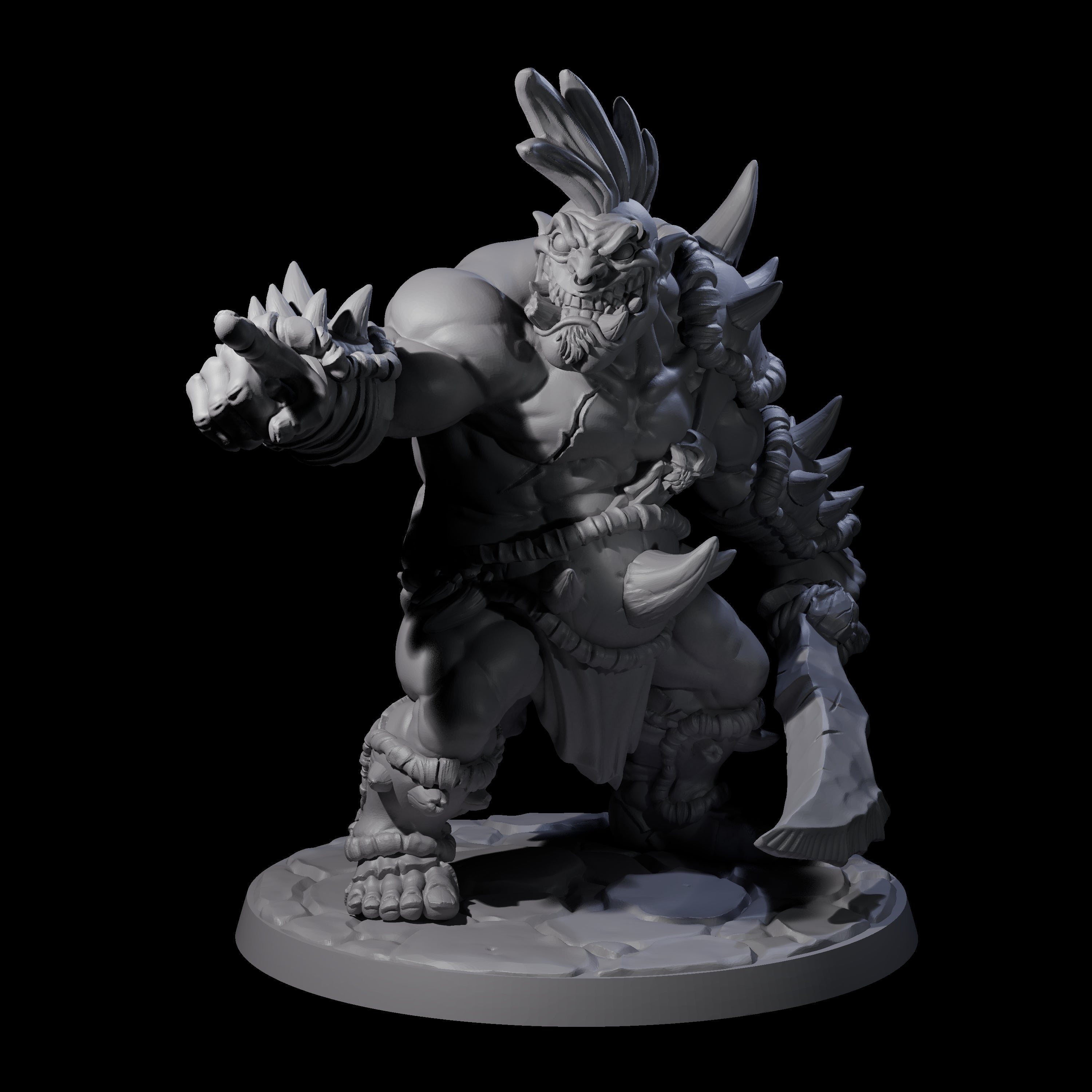 Smashing Ogre D Miniature for Dungeons and Dragons, Pathfinder or other TTRPGs