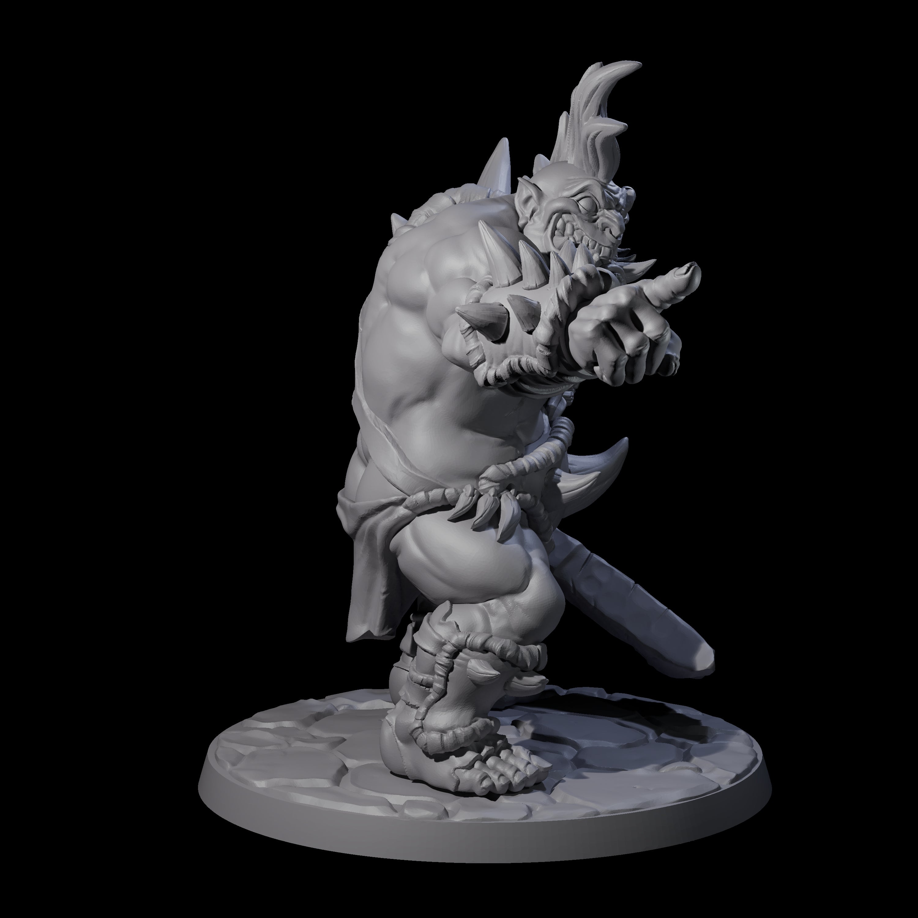 Smashing Ogre D Miniature for Dungeons and Dragons, Pathfinder or other TTRPGs