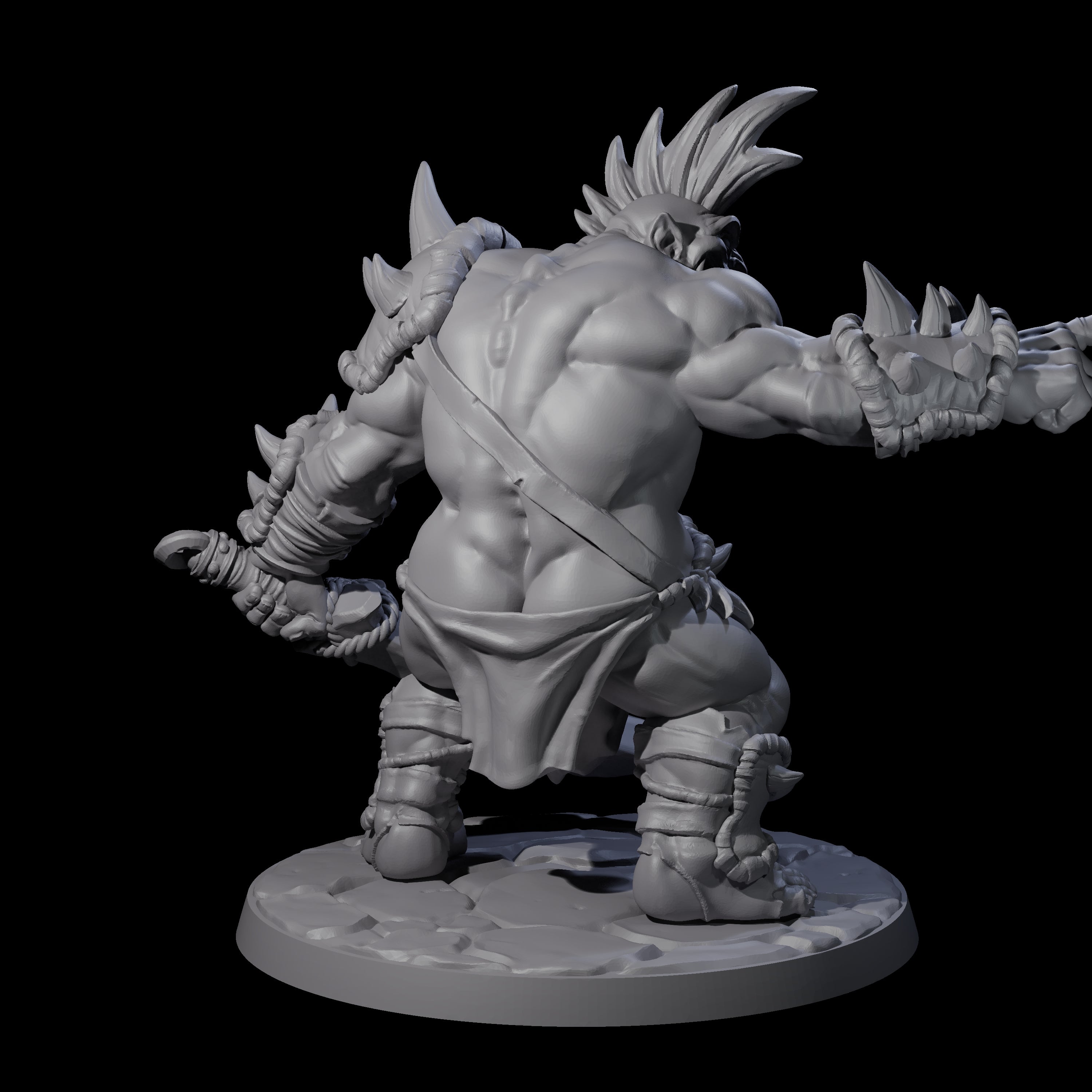 Smashing Ogre D Miniature for Dungeons and Dragons, Pathfinder or other TTRPGs