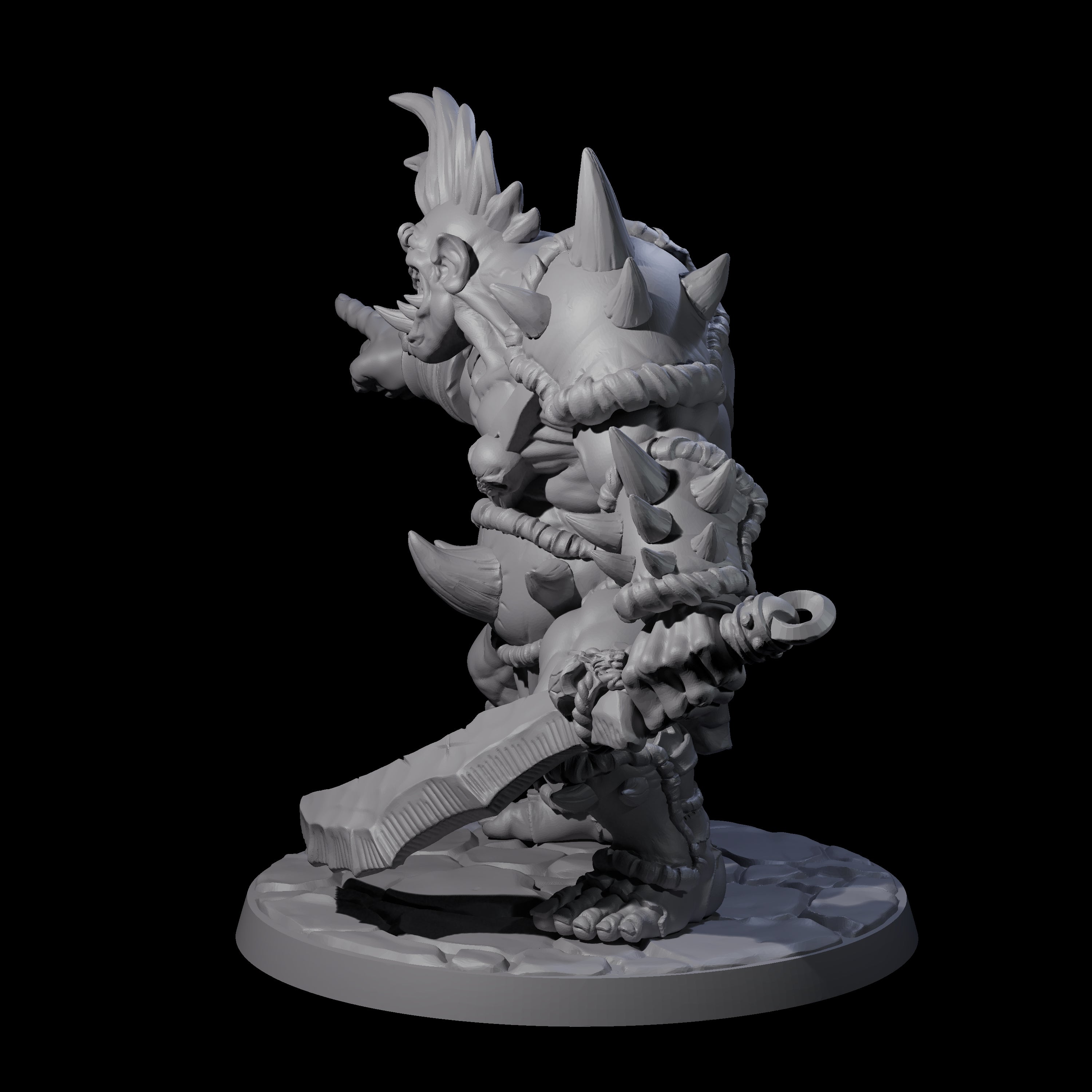 Smashing Ogre D Miniature for Dungeons and Dragons, Pathfinder or other TTRPGs