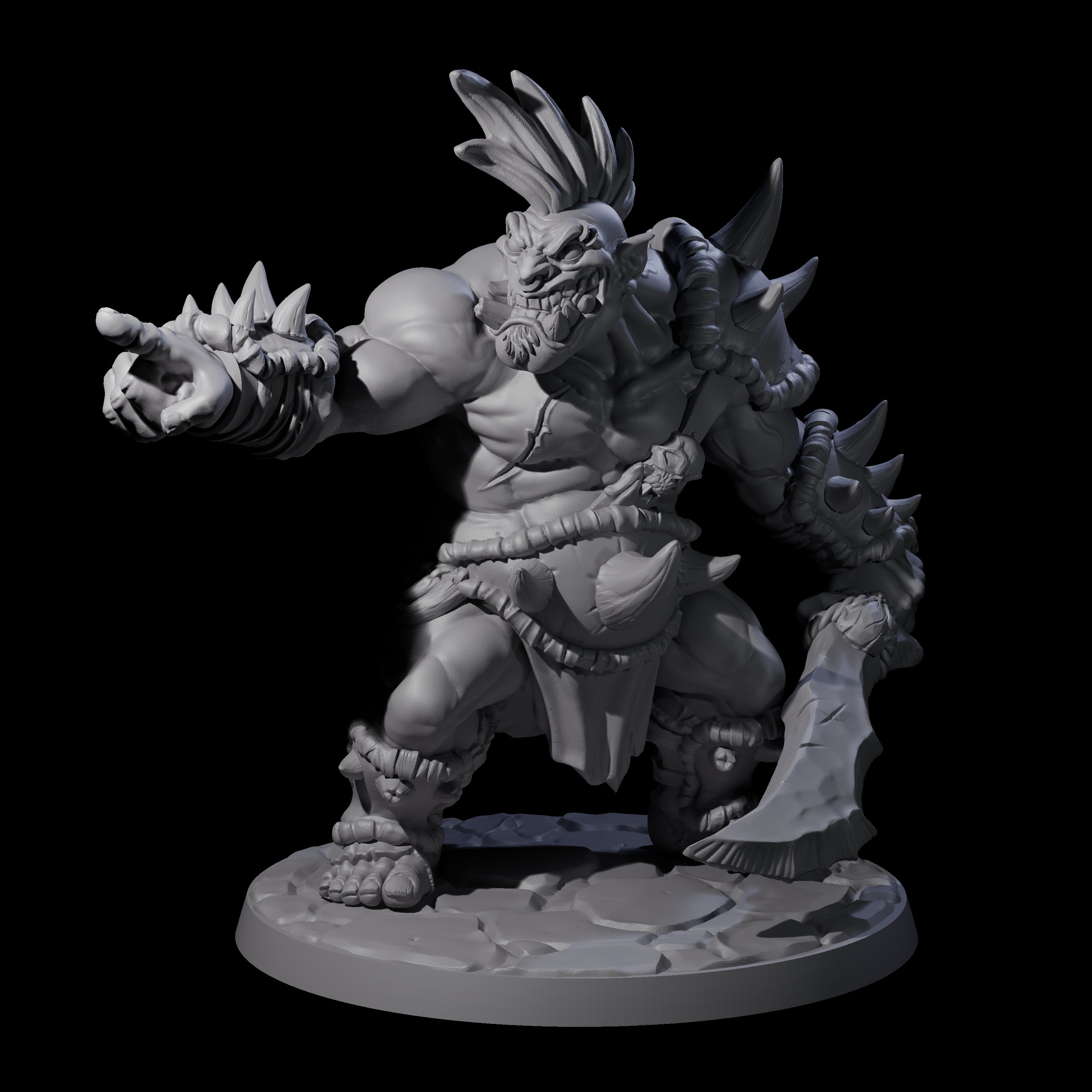 Smashing Ogre D Miniature for Dungeons and Dragons, Pathfinder or other TTRPGs