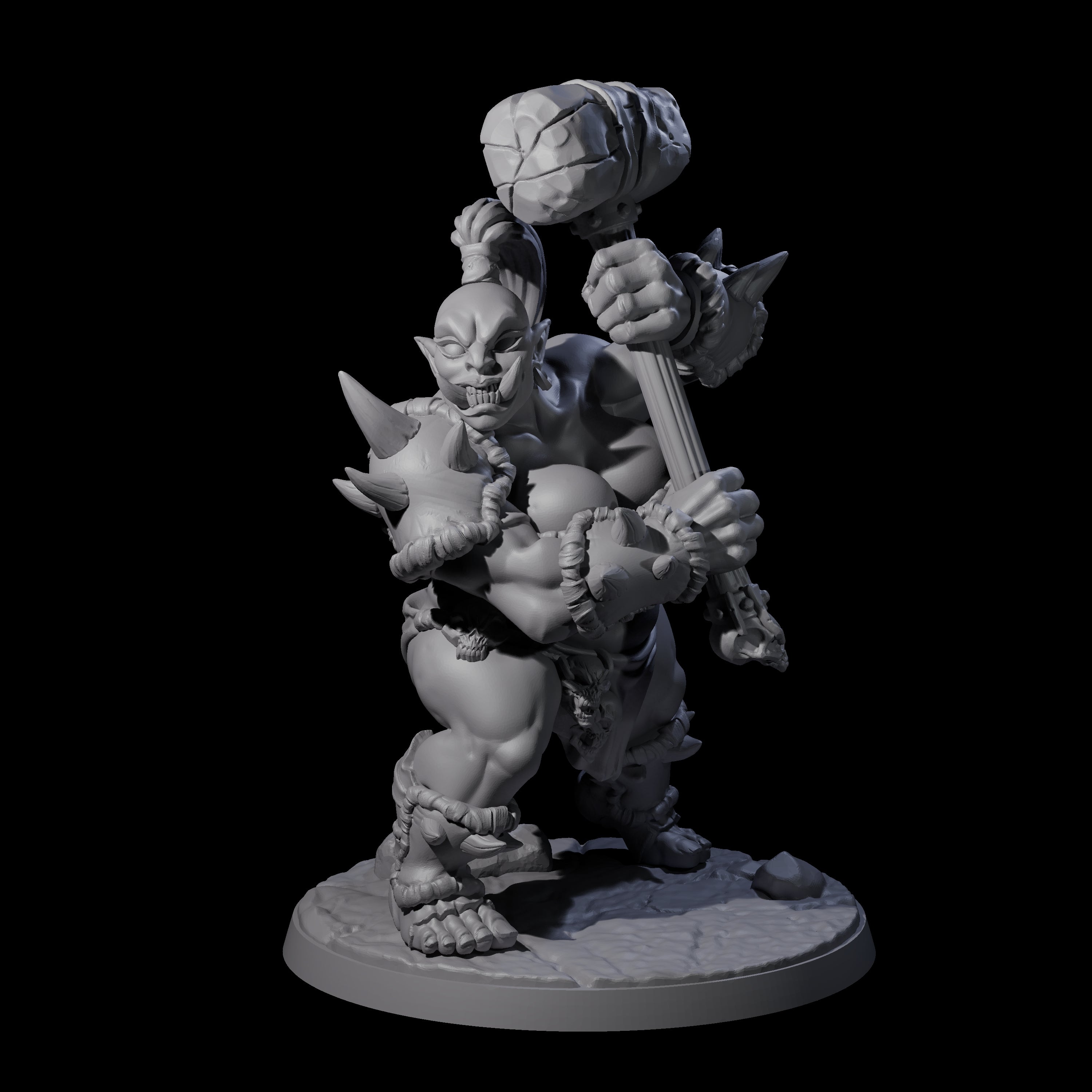 Smashing Ogre E Miniature for Dungeons and Dragons, Pathfinder or other TTRPGs