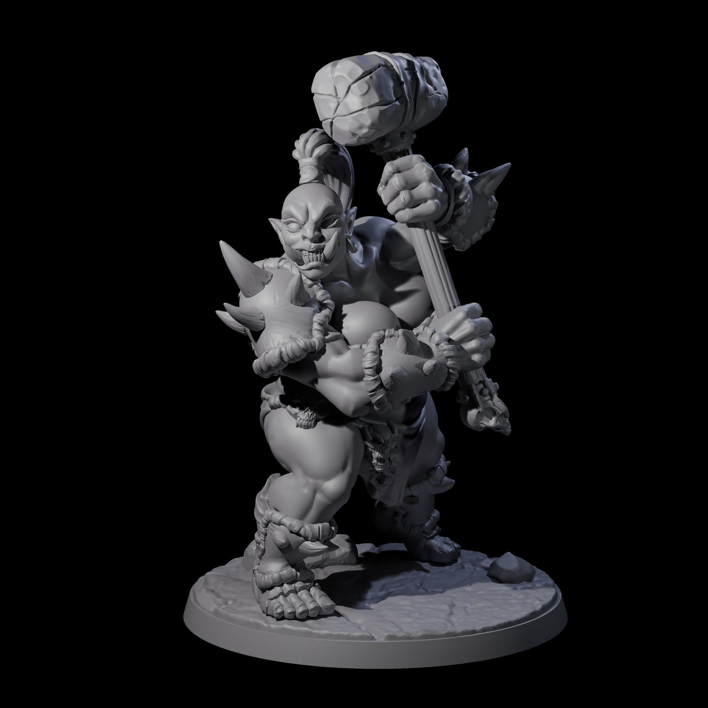 Smashing Ogre E Miniature for Dungeons and Dragons, Pathfinder or other TTRPGs