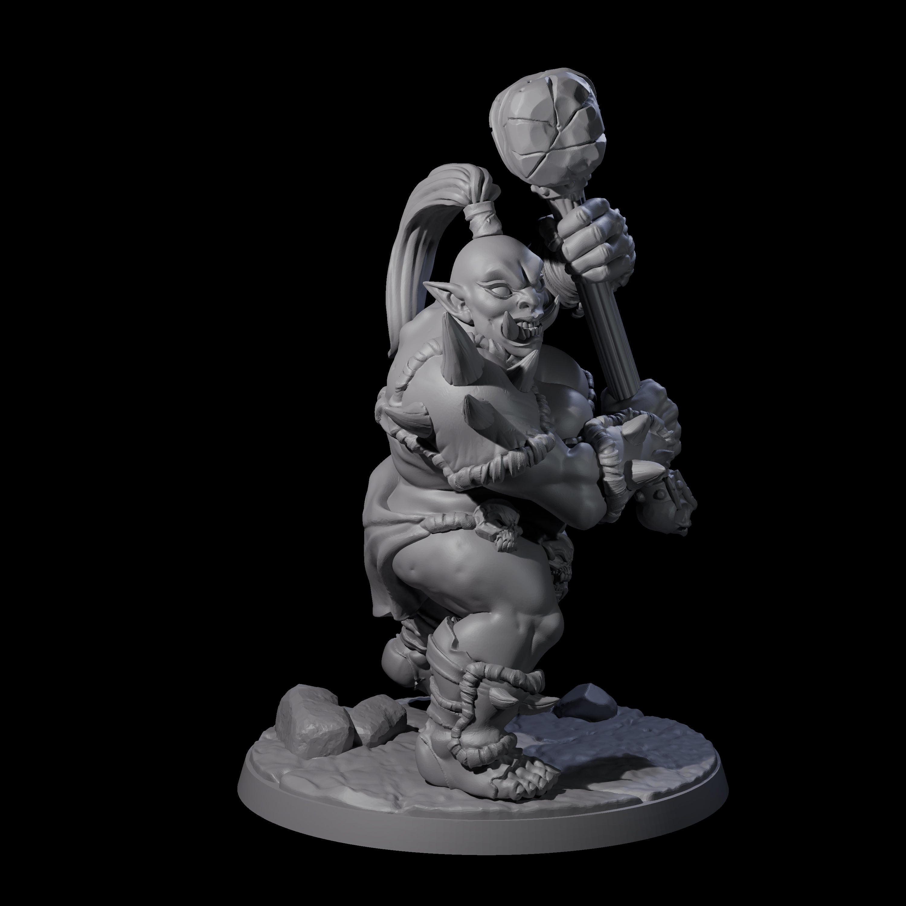 Smashing Ogre E Miniature for Dungeons and Dragons, Pathfinder or other TTRPGs