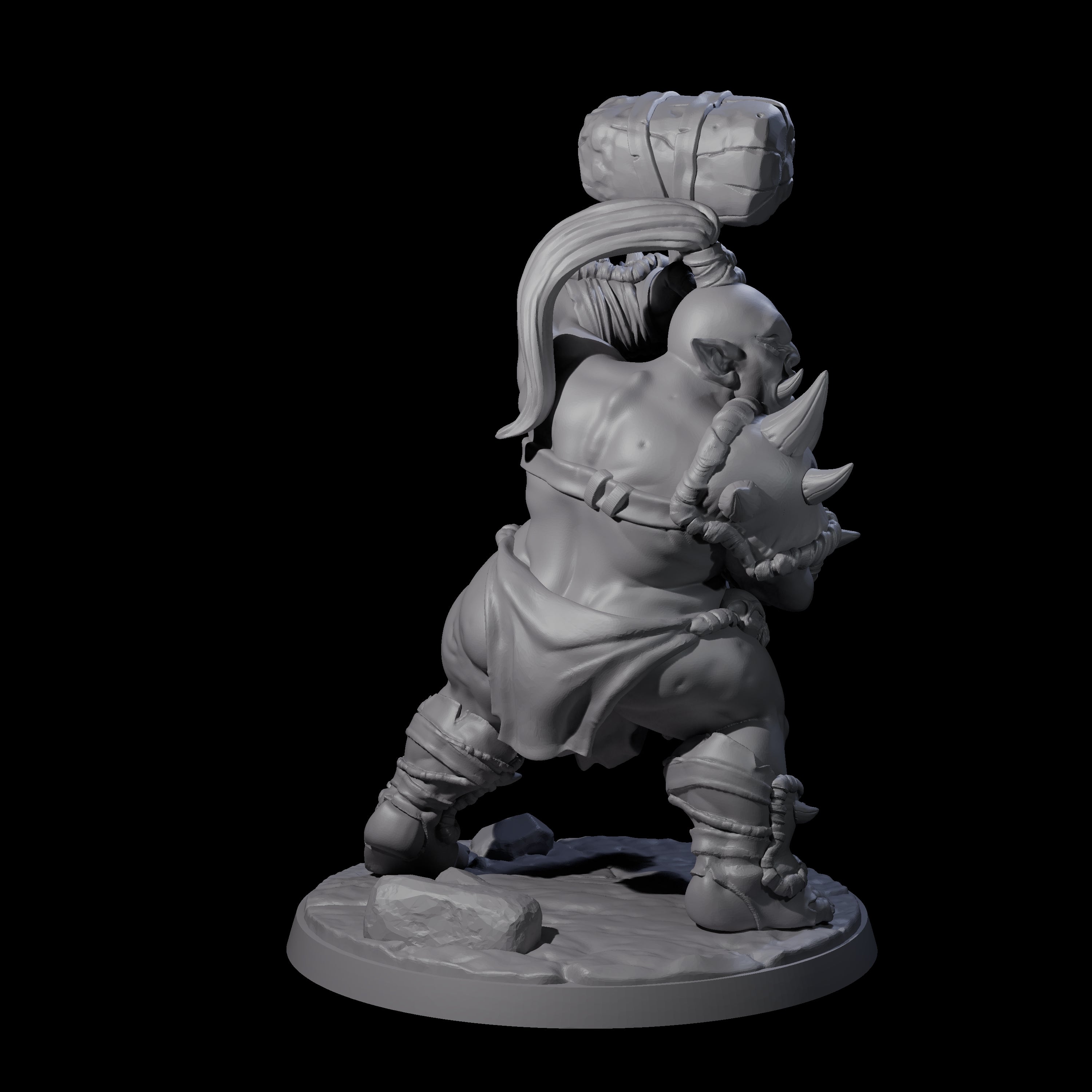 Smashing Ogre E Miniature for Dungeons and Dragons, Pathfinder or other TTRPGs