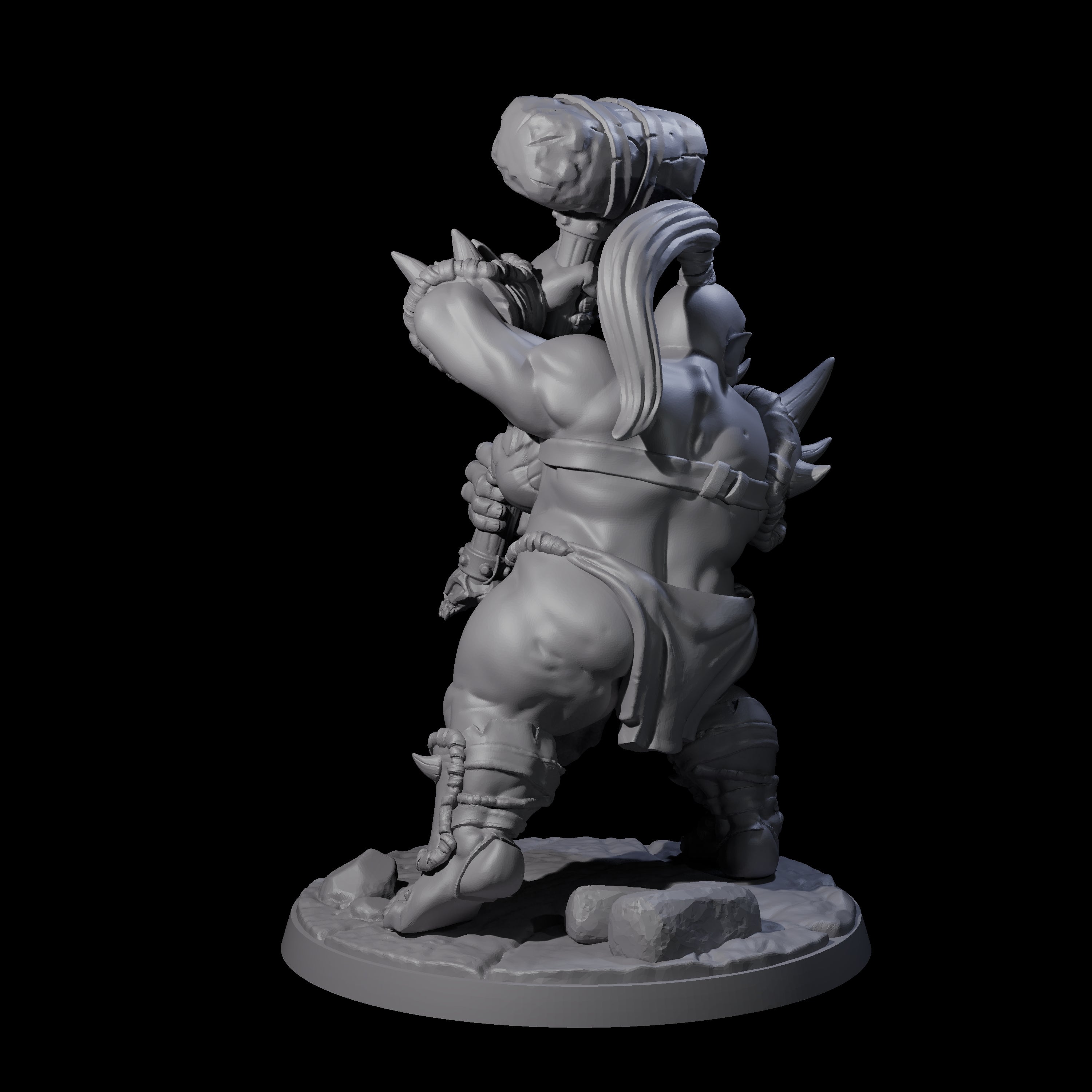 Smashing Ogre E Miniature for Dungeons and Dragons, Pathfinder or other TTRPGs