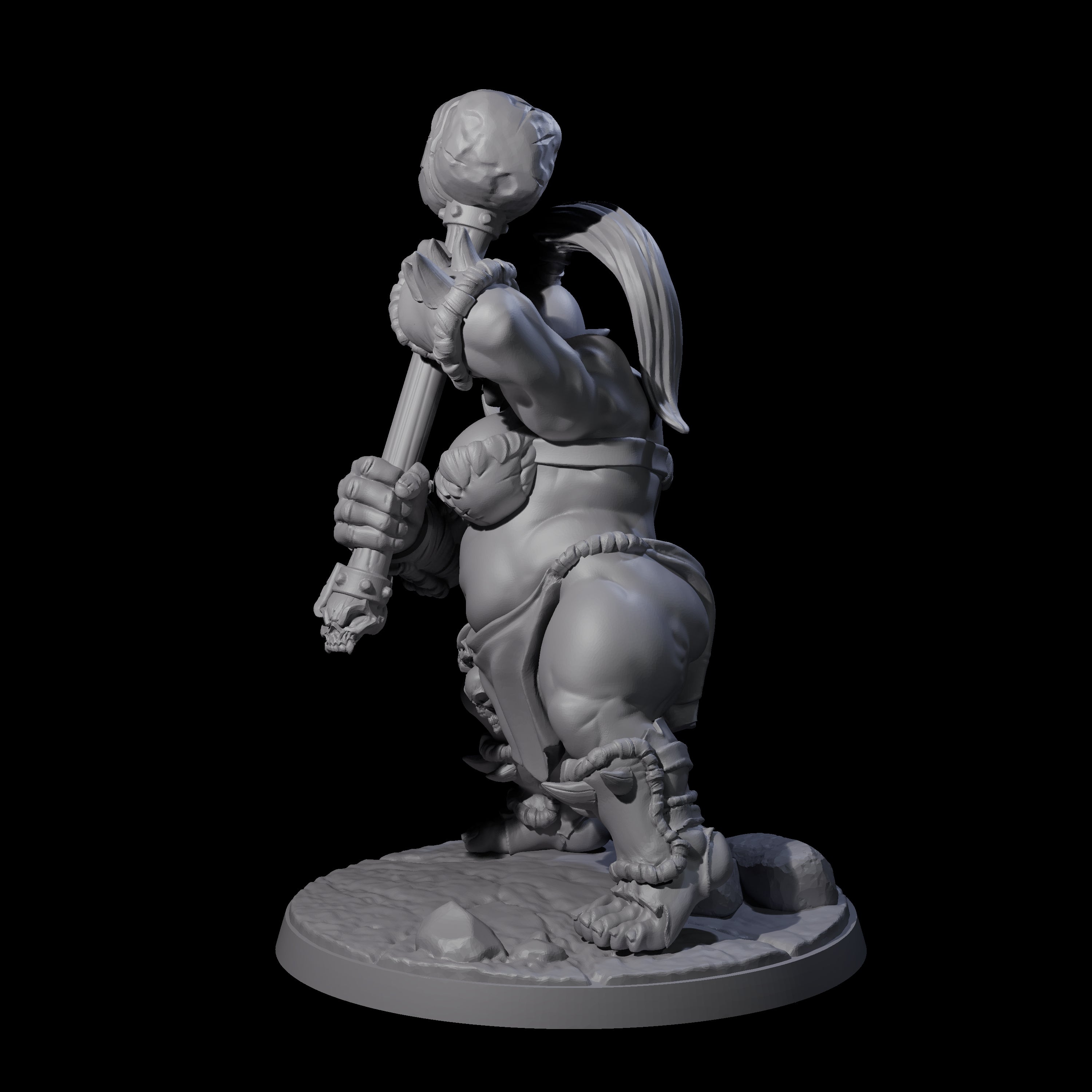 Smashing Ogre E Miniature for Dungeons and Dragons, Pathfinder or other TTRPGs