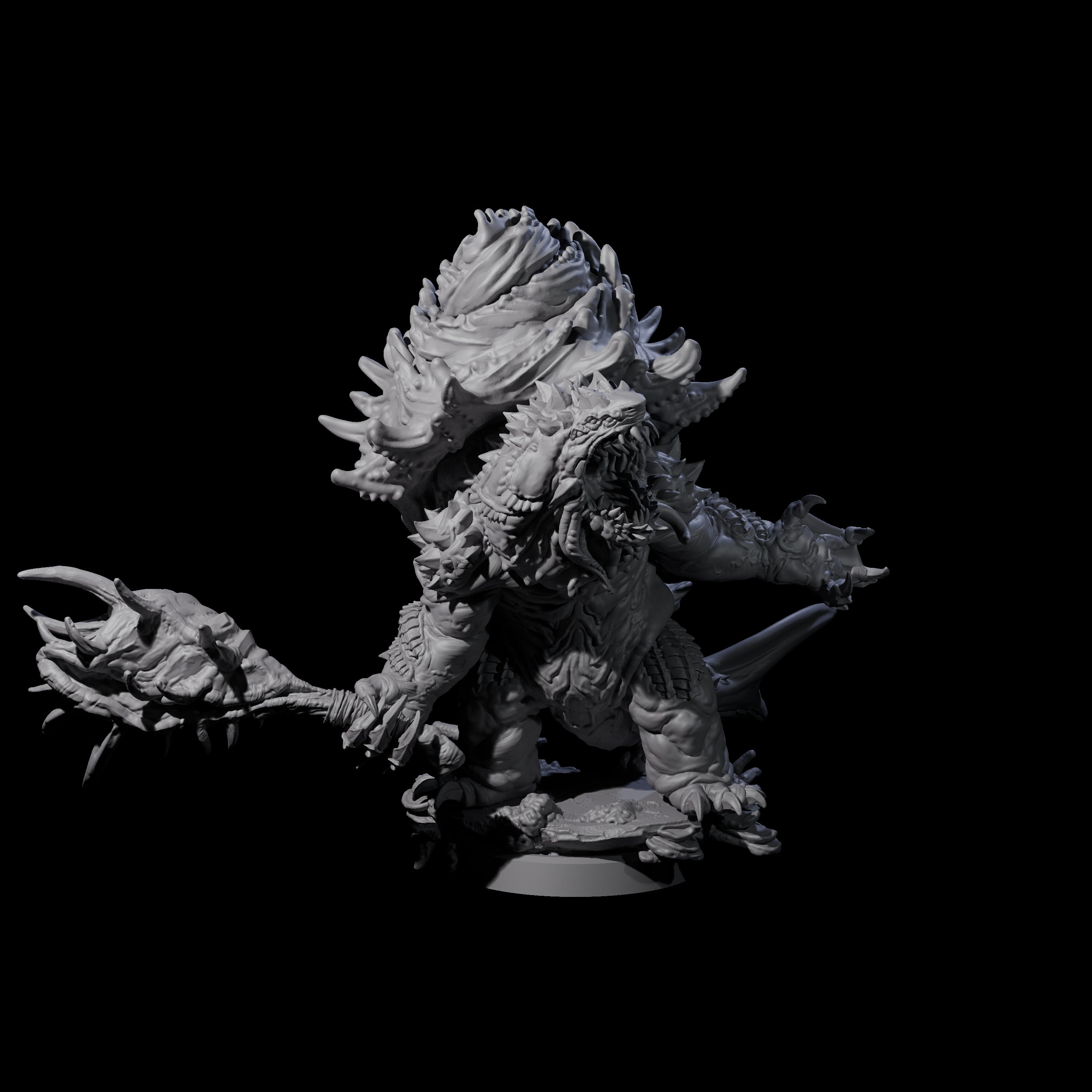 Smashing Zaratan Berserker A Miniature for Dungeons and Dragons, Pathfinder or other TTRPGs