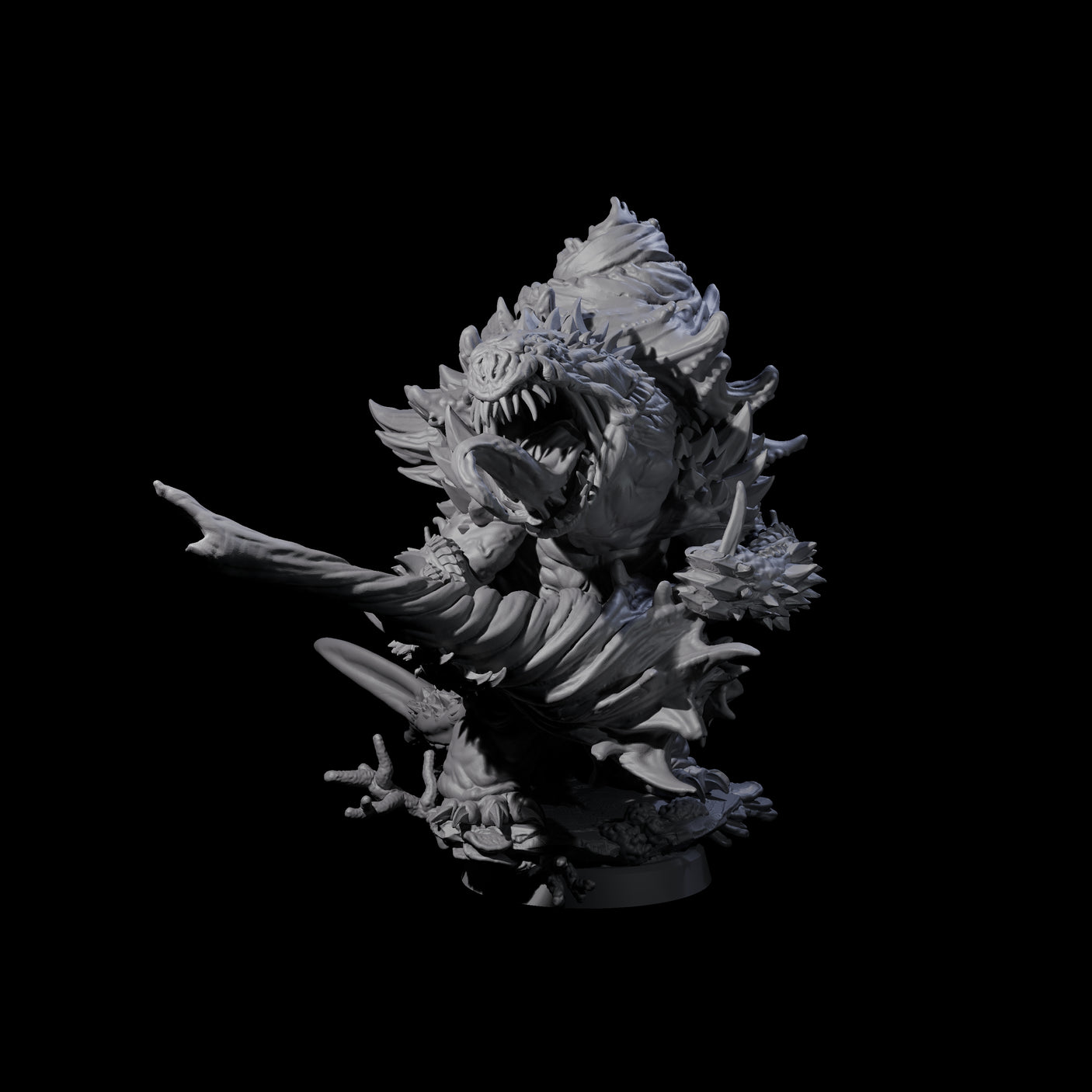 Smashing Zaratan Berserker C Miniature for Dungeons and Dragons, Pathfinder or other TTRPGs