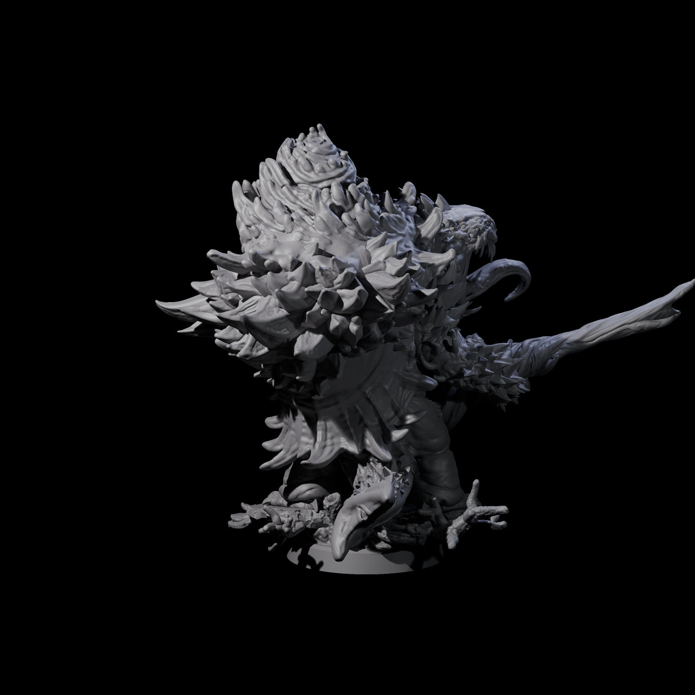 Smashing Zaratan Berserker C Miniature for Dungeons and Dragons, Pathfinder or other TTRPGs
