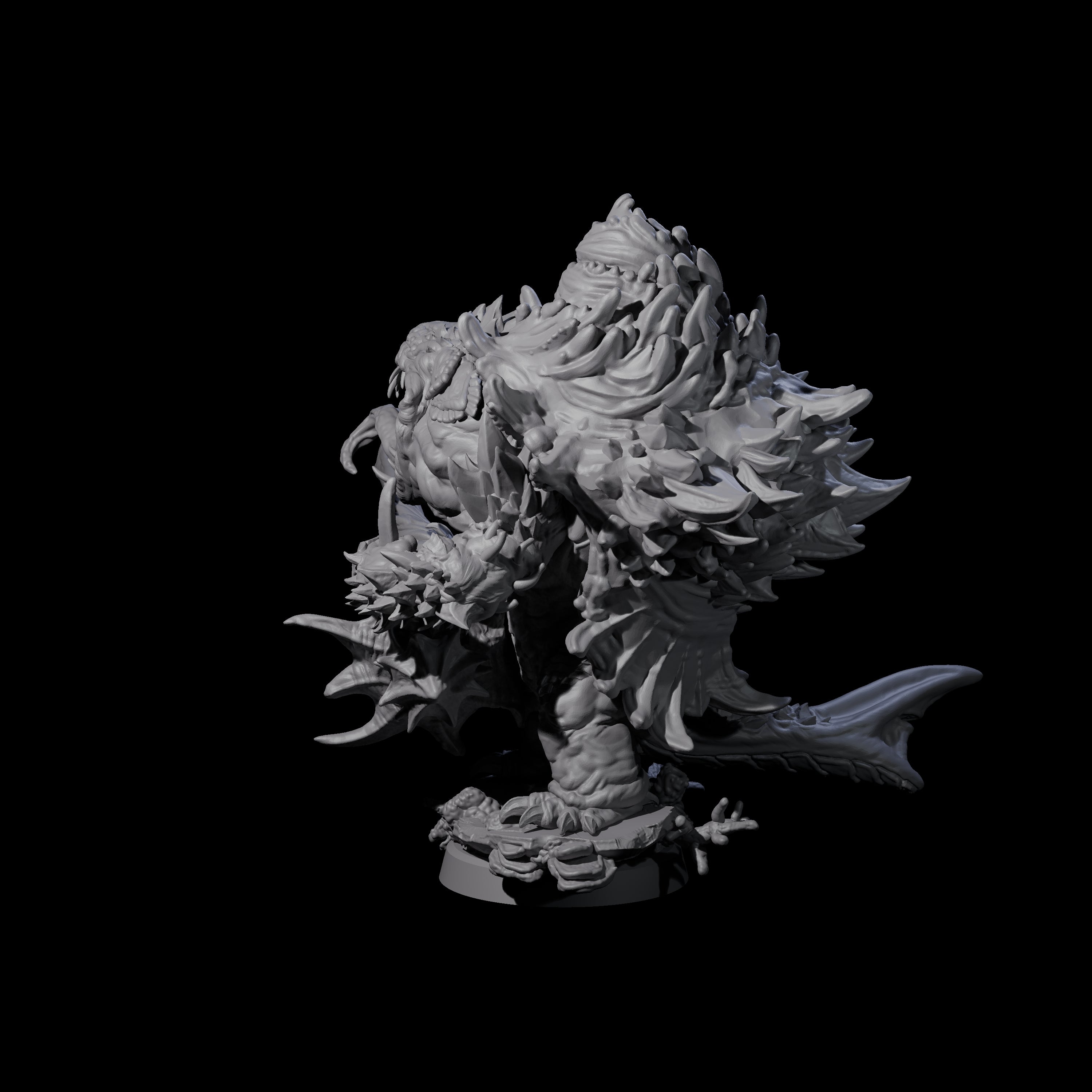 Smashing Zaratan Berserker C Miniature for Dungeons and Dragons, Pathfinder or other TTRPGs