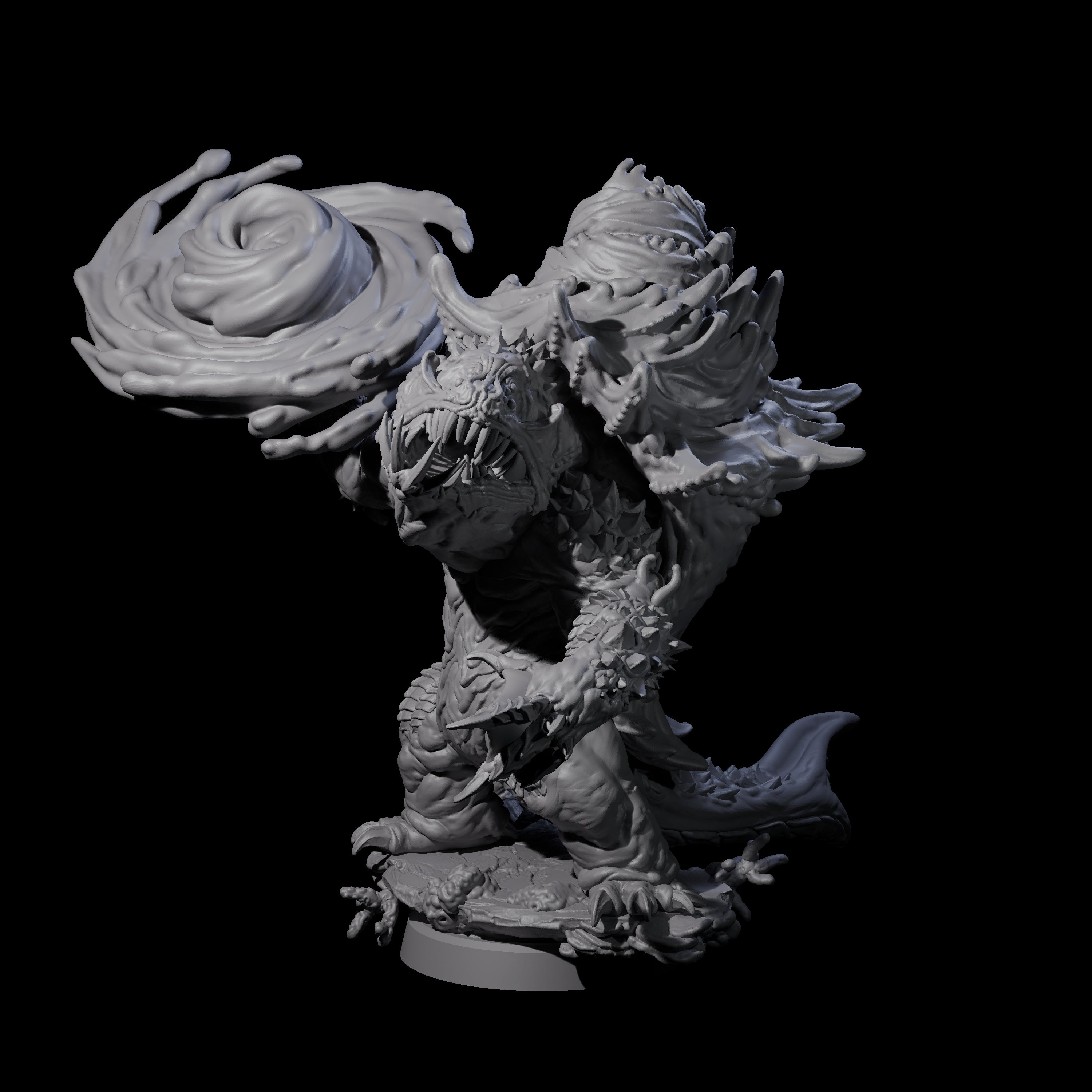 Smashing Zaratan Berserker D Miniature for Dungeons and Dragons, Pathfinder or other TTRPGs