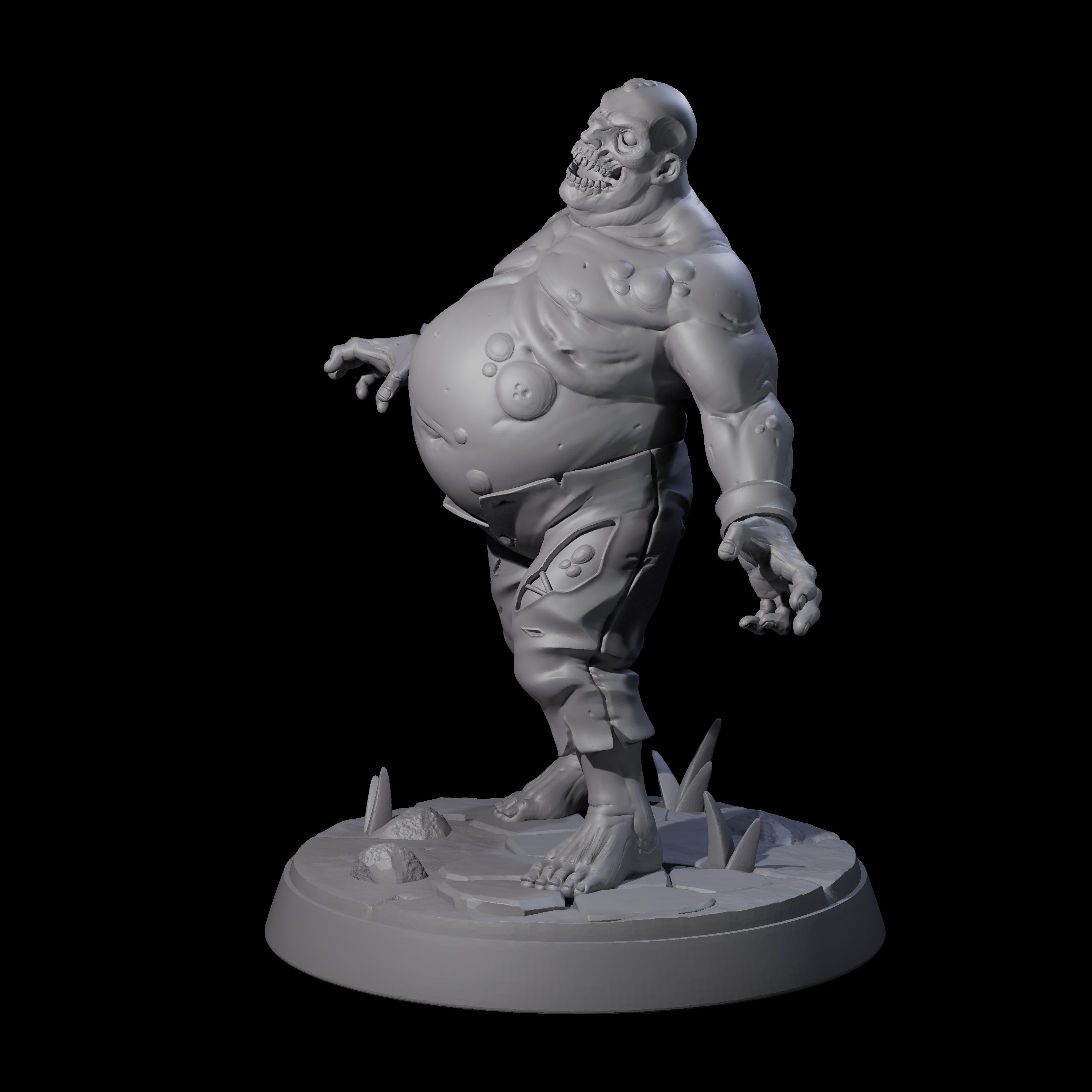 Smelly Bloated Zombie Shambler A Miniature for Dungeons and Dragons, Pathfinder or other TTRPGs