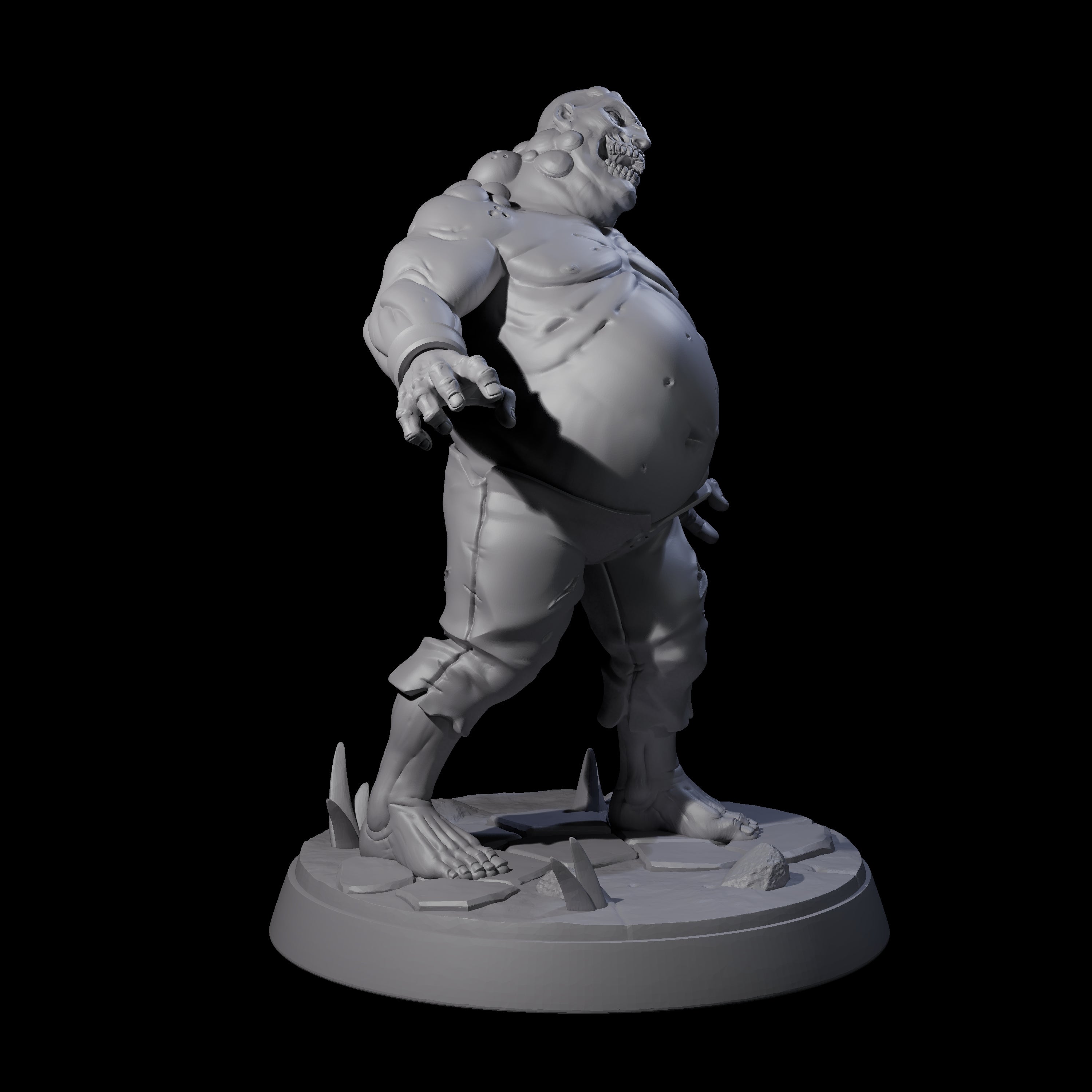 Smelly Bloated Zombie Shambler A Miniature for Dungeons and Dragons, Pathfinder or other TTRPGs