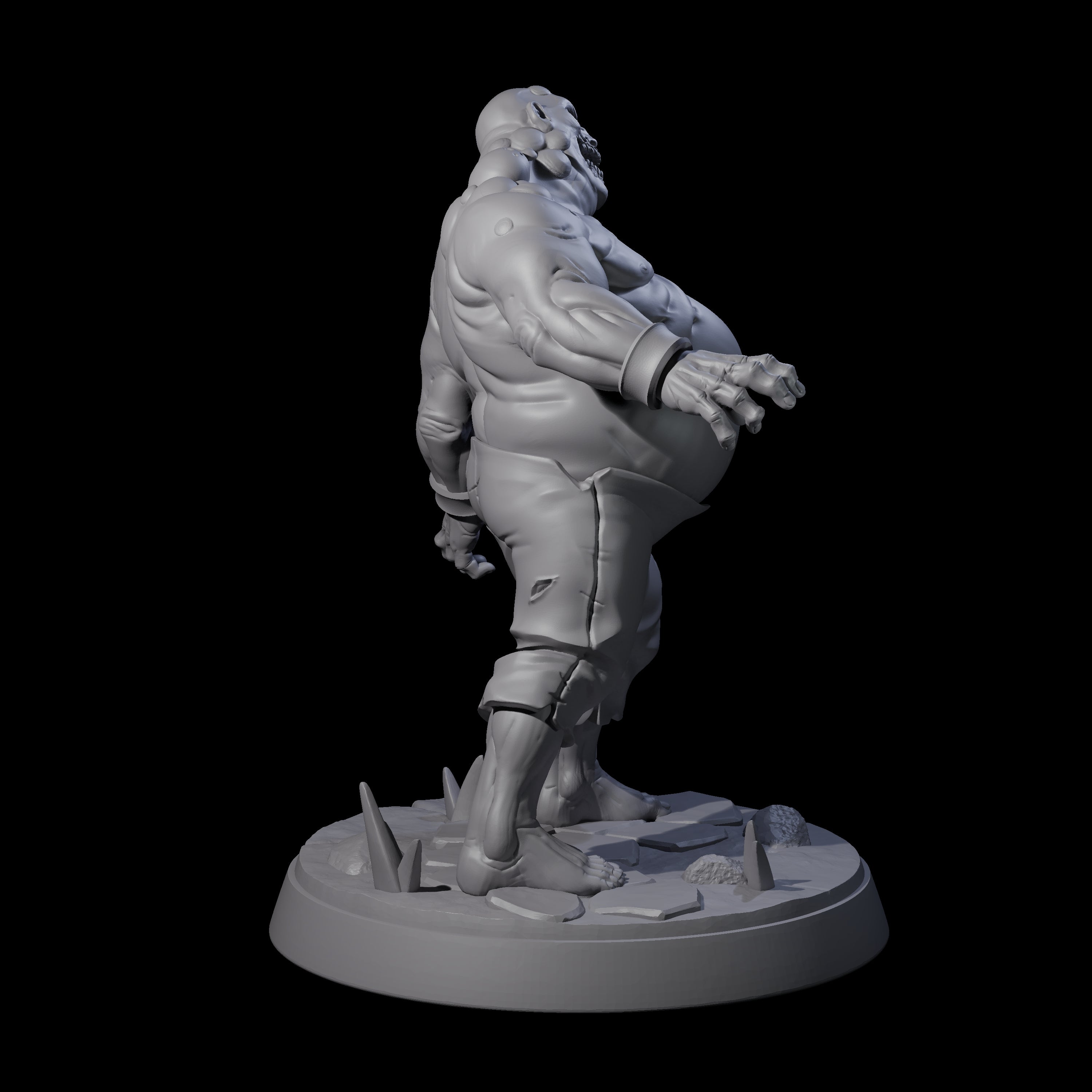 Smelly Bloated Zombie Shambler A Miniature for Dungeons and Dragons, Pathfinder or other TTRPGs
