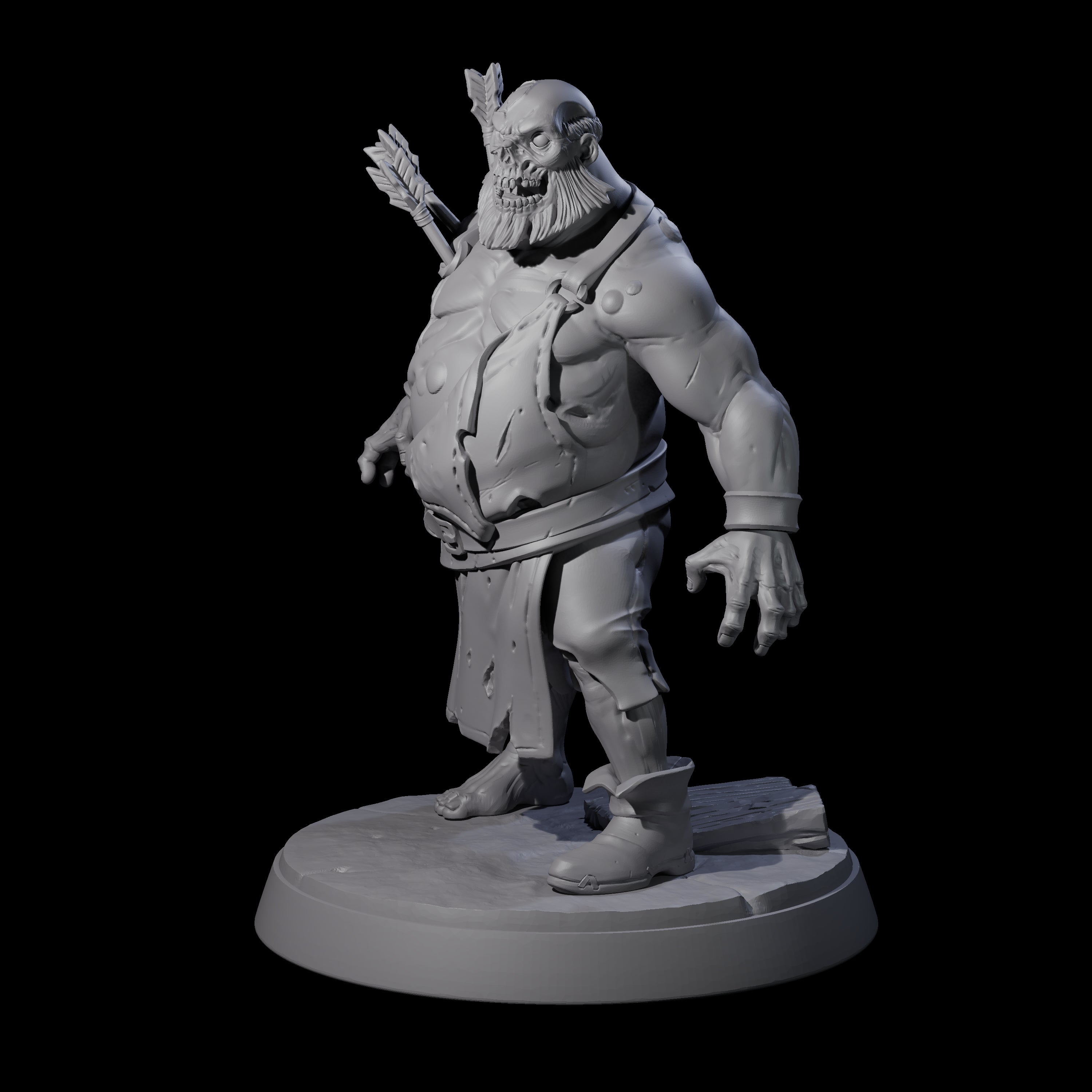 Smelly Bloated Zombie Shambler B Miniature for Dungeons and Dragons, Pathfinder or other TTRPGs