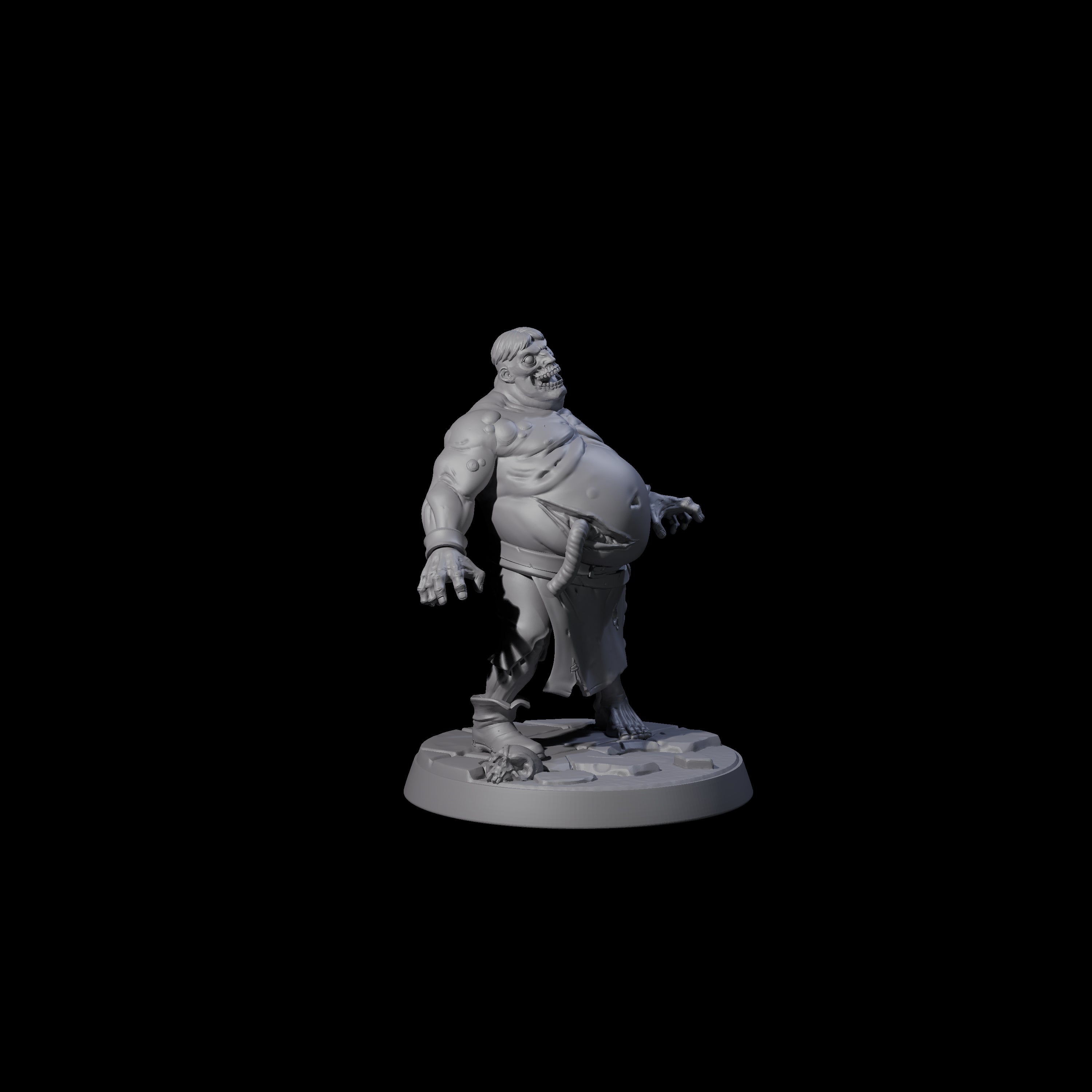 Smelly Bloated Zombie Shamblers Miniature for Dungeons and Dragons, Pathfinder or other TTRPGs
