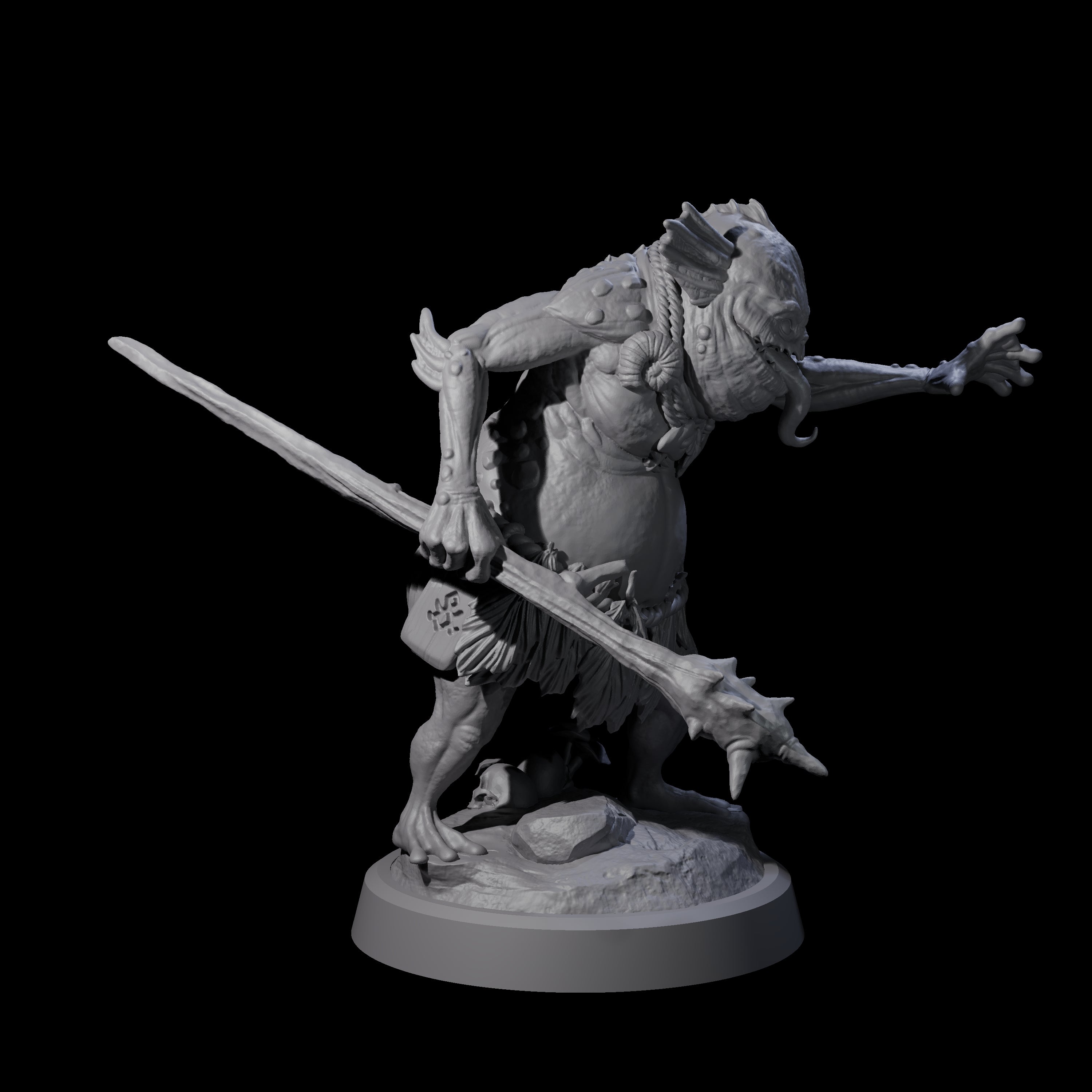 Smelly Kua-Toa Mystic A Miniature for Dungeons and Dragons, Pathfinder or other TTRPGs