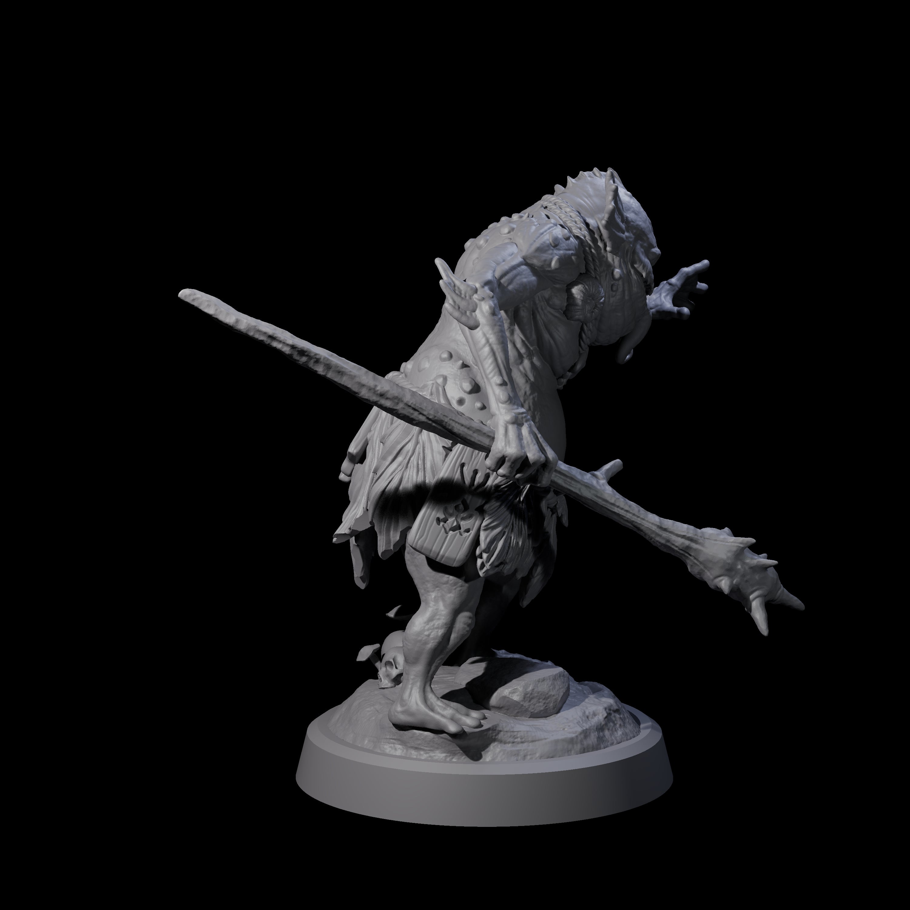 Smelly Kua-Toa Mystic A Miniature for Dungeons and Dragons, Pathfinder or other TTRPGs