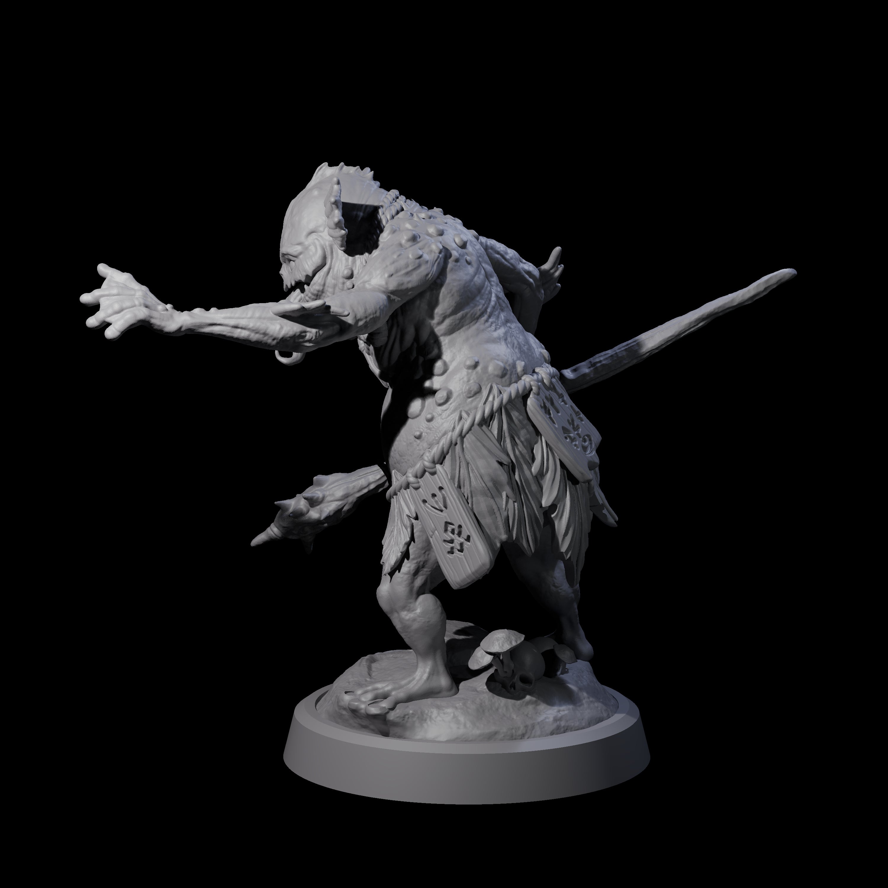 Smelly Kua-Toa Mystic A Miniature for Dungeons and Dragons, Pathfinder or other TTRPGs