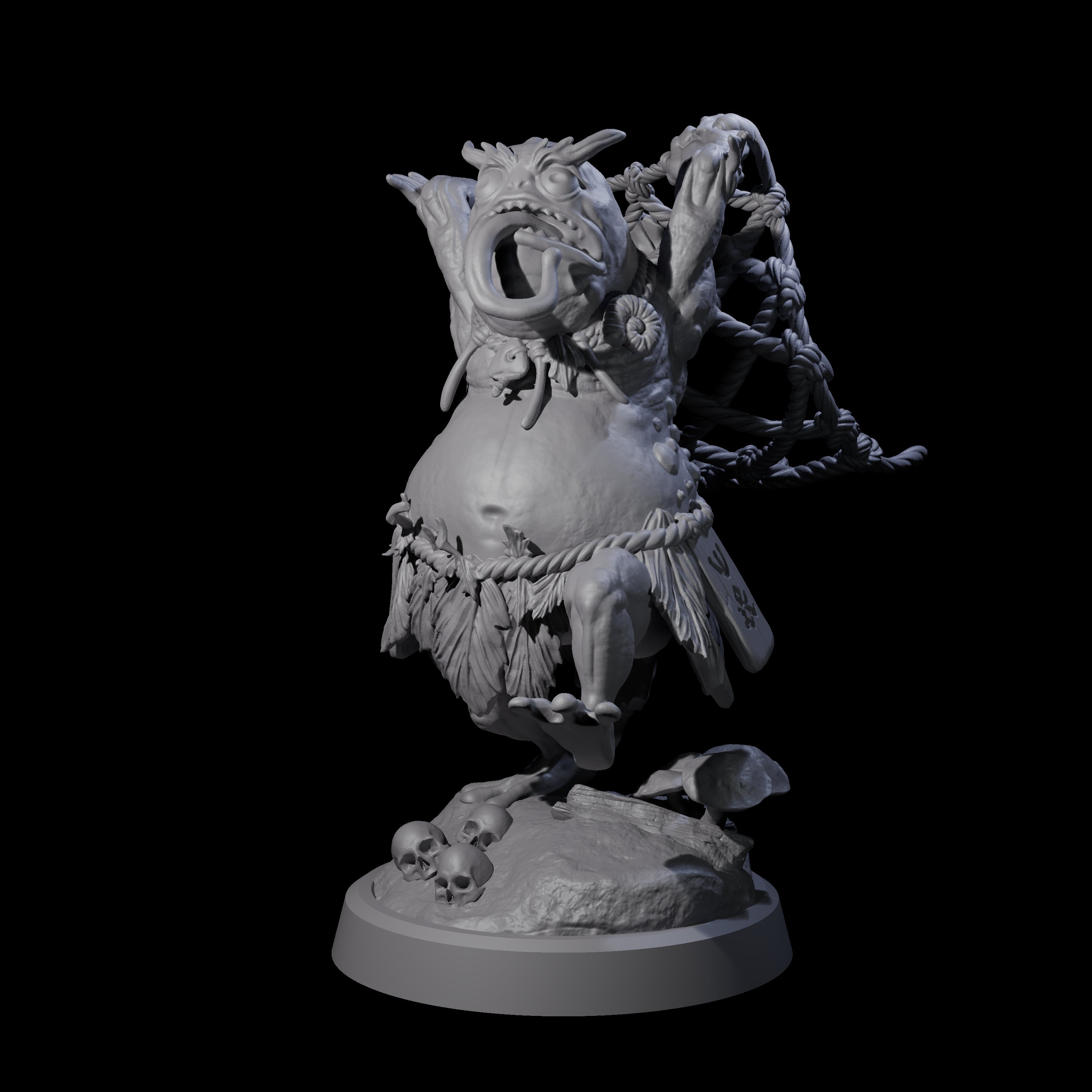 Smelly Kua-Toa Mystic C Miniature for Dungeons and Dragons, Pathfinder or other TTRPGs