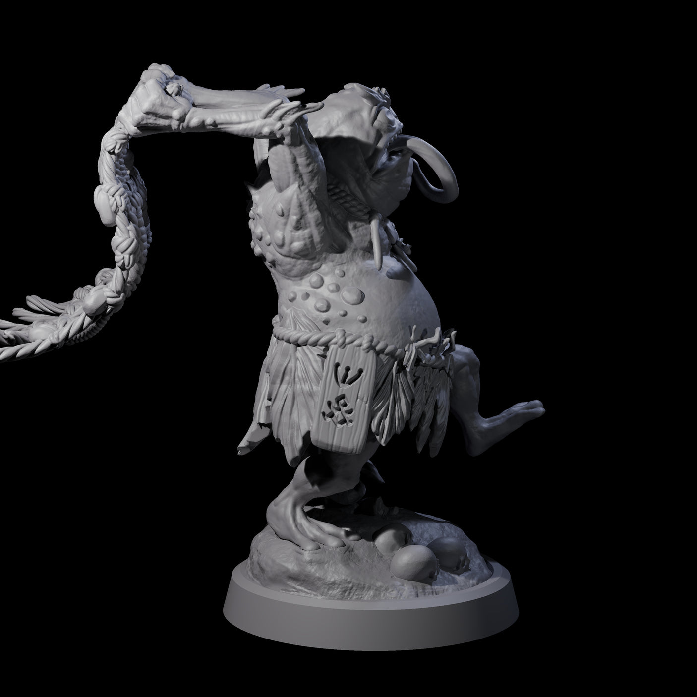 Smelly Kua-Toa Mystic C Miniature for Dungeons and Dragons, Pathfinder or other TTRPGs
