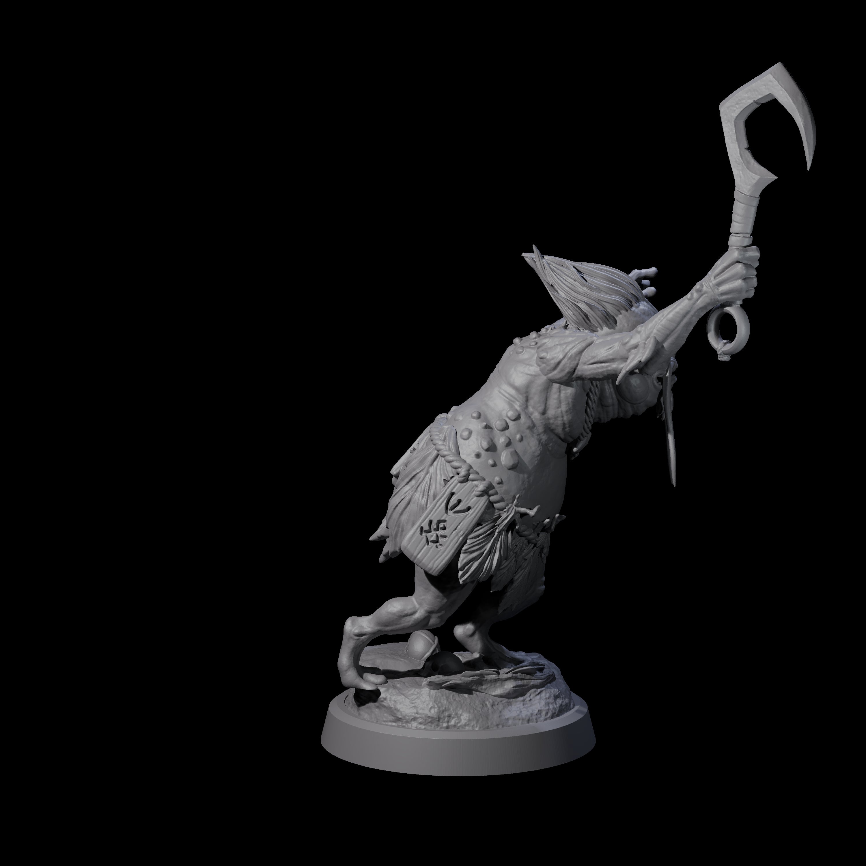 Smelly Kua-Toa Mystic D Miniature for Dungeons and Dragons, Pathfinder or other TTRPGs