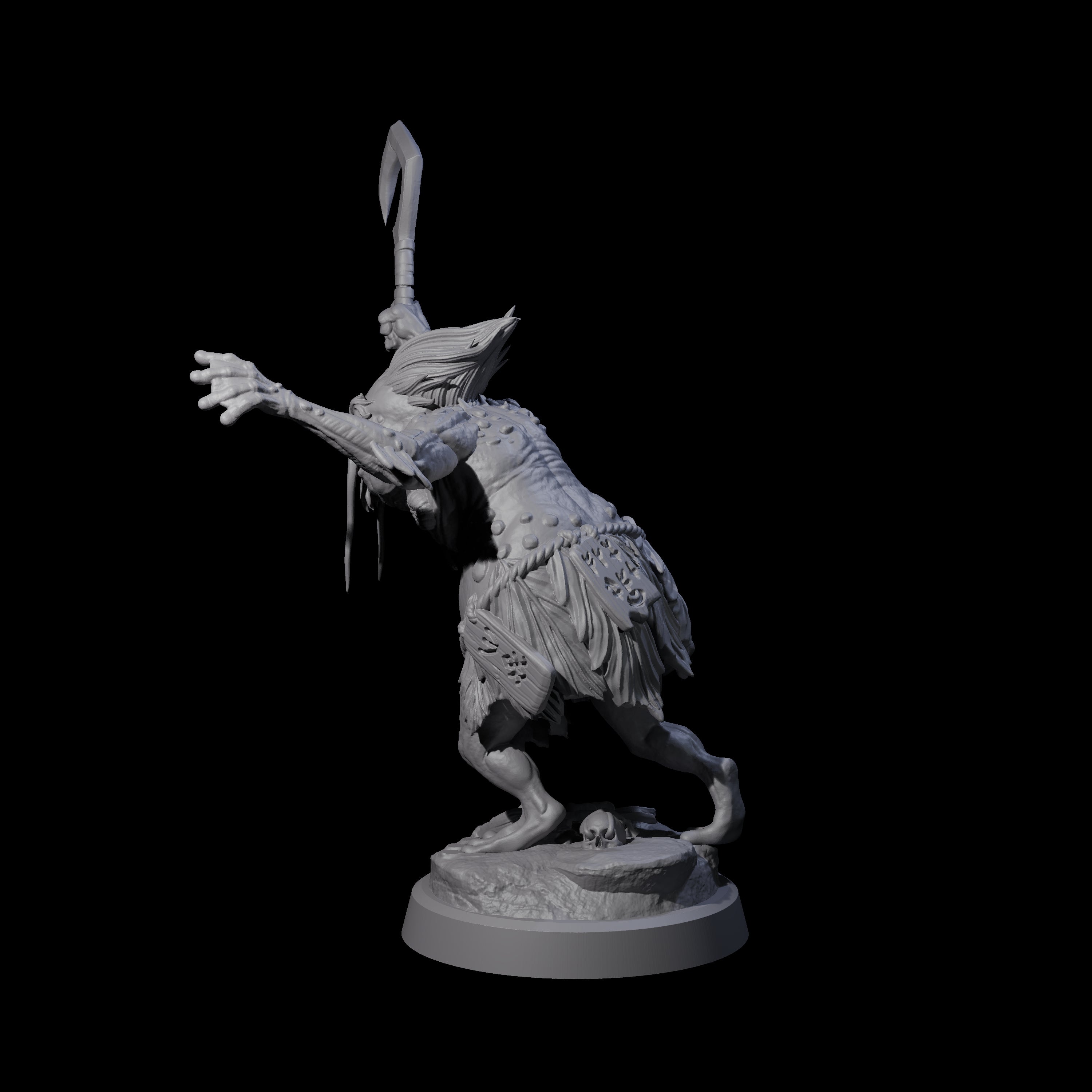 Smelly Kua-Toa Mystic D Miniature for Dungeons and Dragons, Pathfinder or other TTRPGs