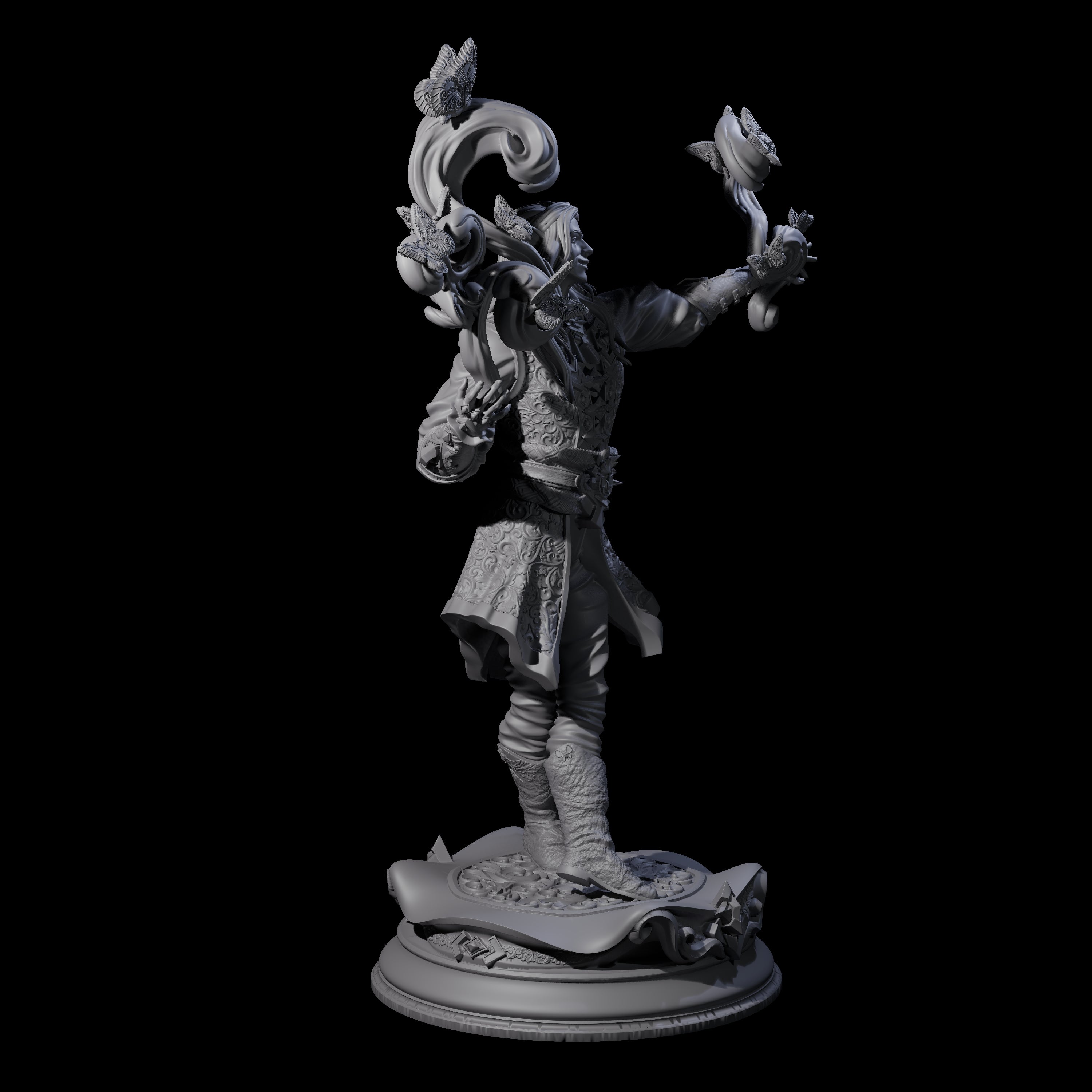 Smiling Elf Druid Miniature for Dungeons and Dragons, Pathfinder or other TTRPGs