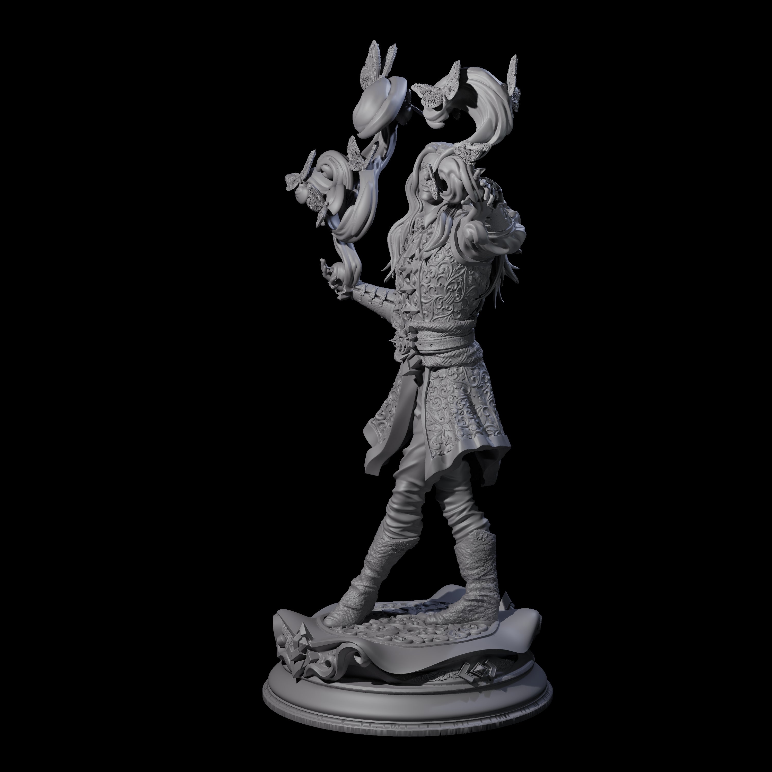 Smiling Elf Druid Miniature for Dungeons and Dragons, Pathfinder or other TTRPGs