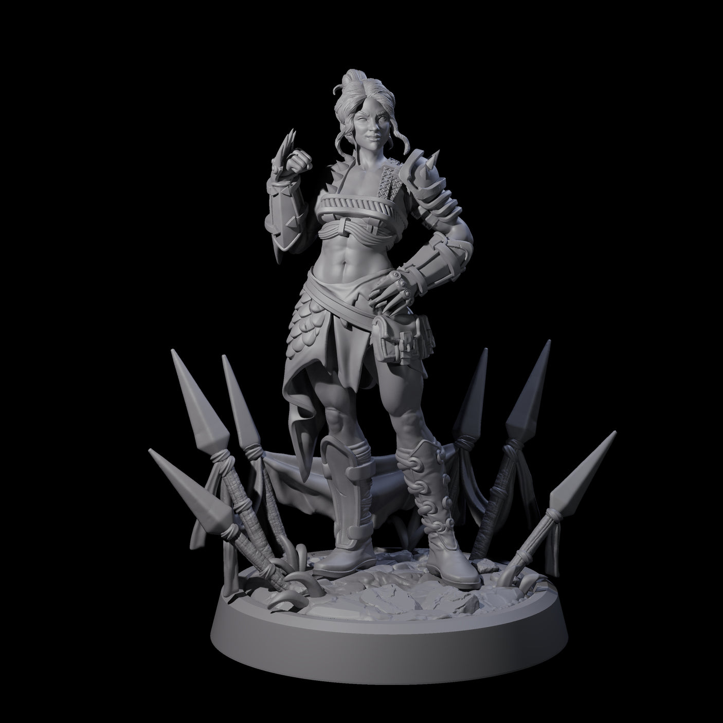 Smirking Fist Monk Miniature for Dungeons and Dragons, Pathfinder or other TTRPGs