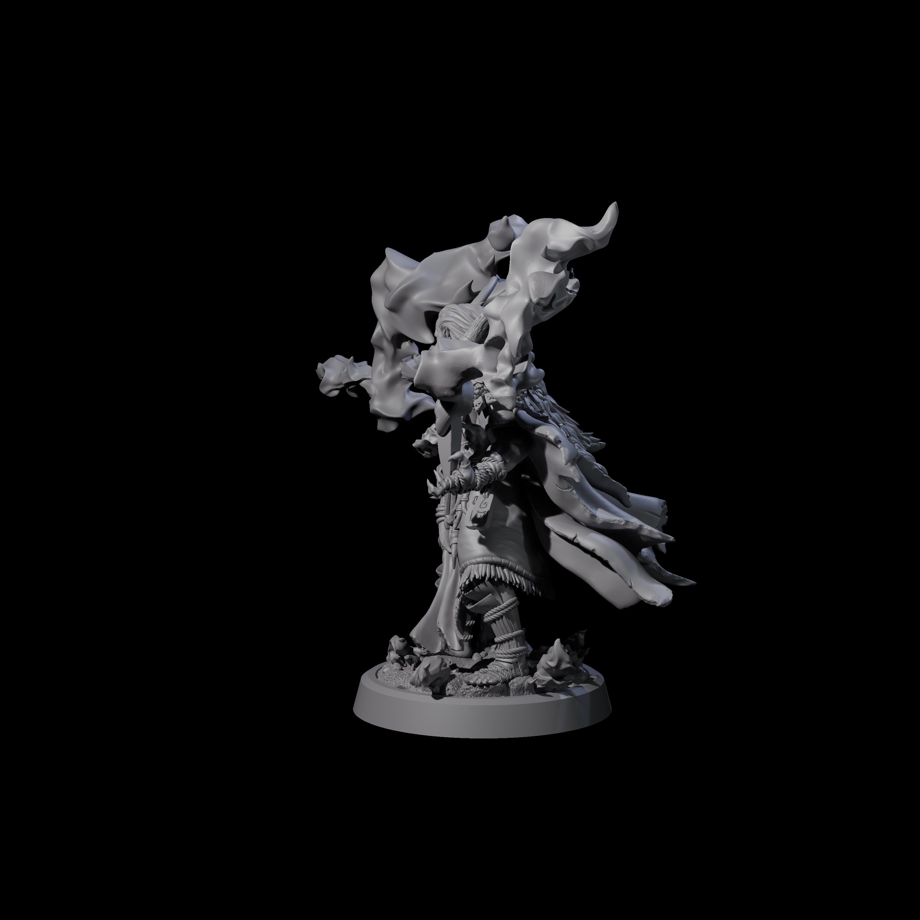 Smoking Blade Orc Fighter Miniature for Dungeons and Dragons, Pathfinder or other TTRPGs