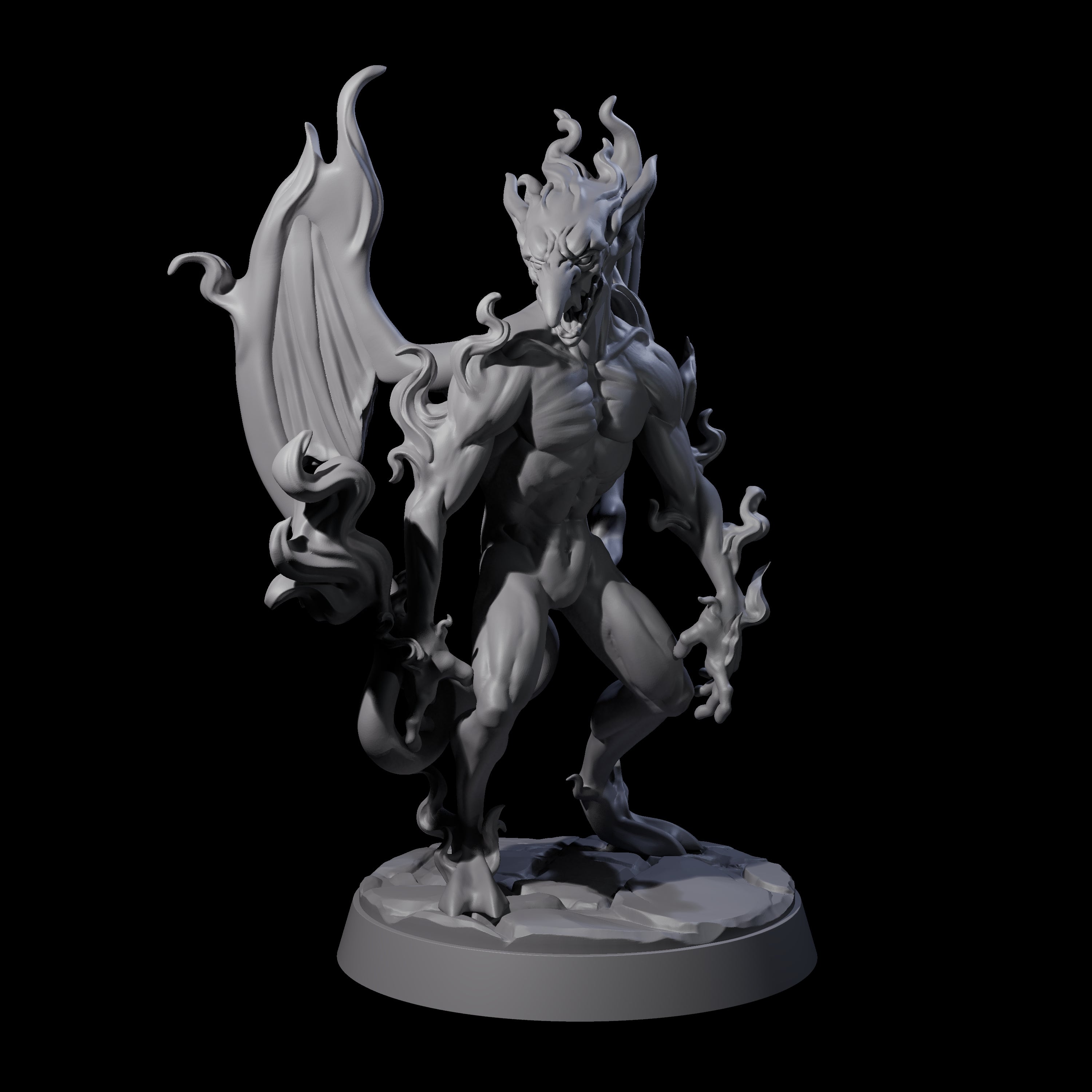Smoking Fire Mephit Miniature for Dungeons and Dragons, Pathfinder or other TTRPGs