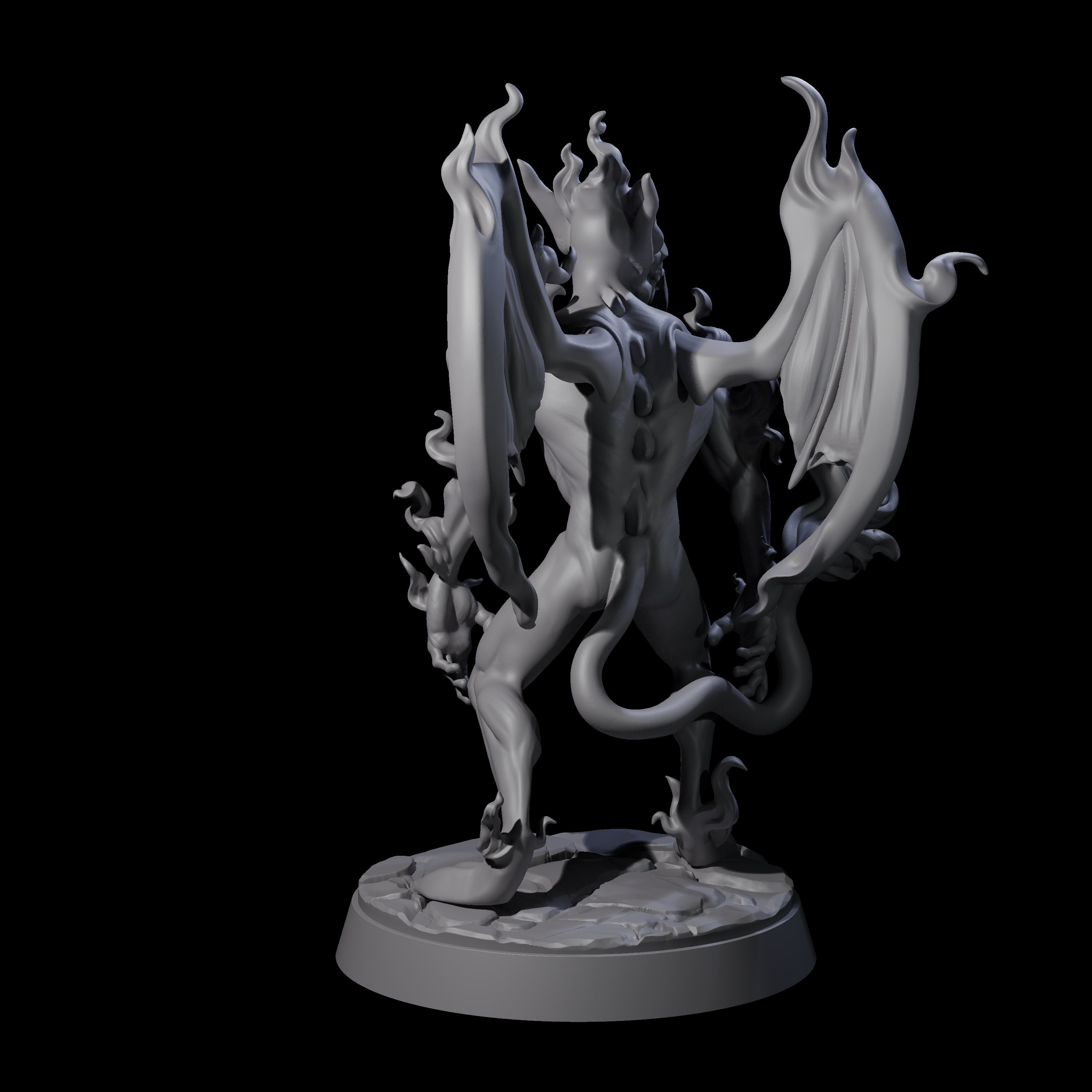 Smoking Fire Mephit Miniature for Dungeons and Dragons, Pathfinder or other TTRPGs