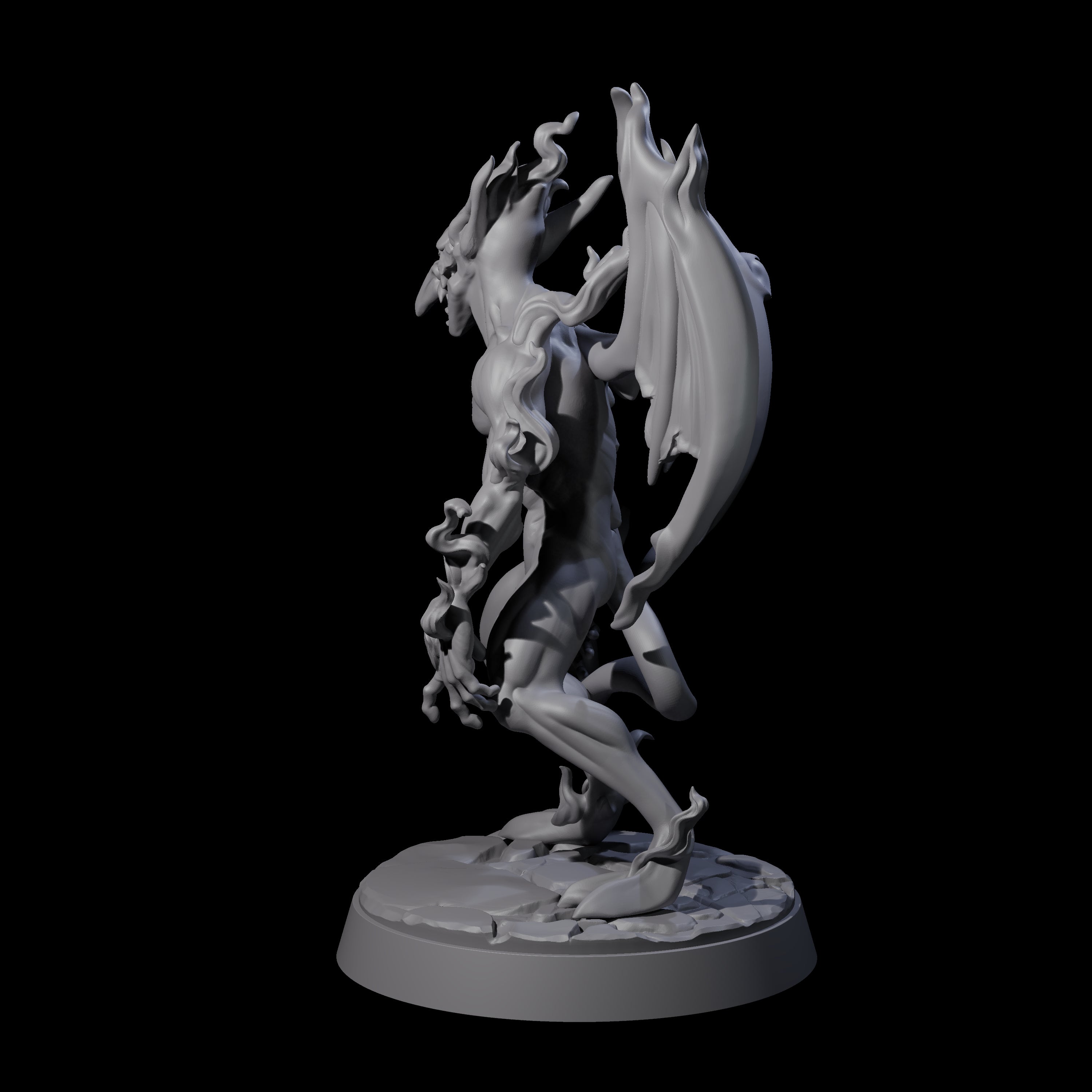 Smoking Fire Mephit Miniature for Dungeons and Dragons, Pathfinder or other TTRPGs