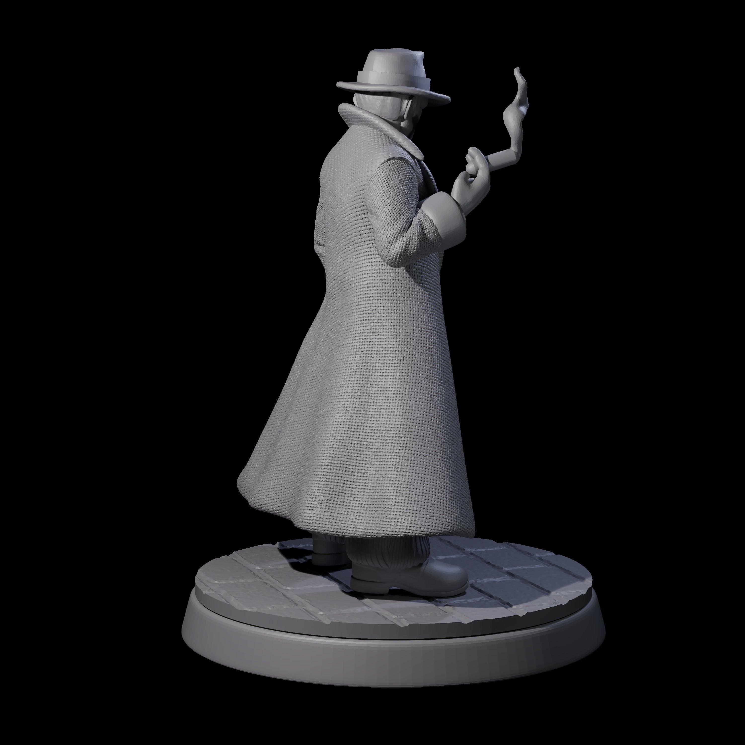 Smoking Mob Gangster Boss Miniature for Dungeons and Dragons, Pathfinder or other TTRPGs