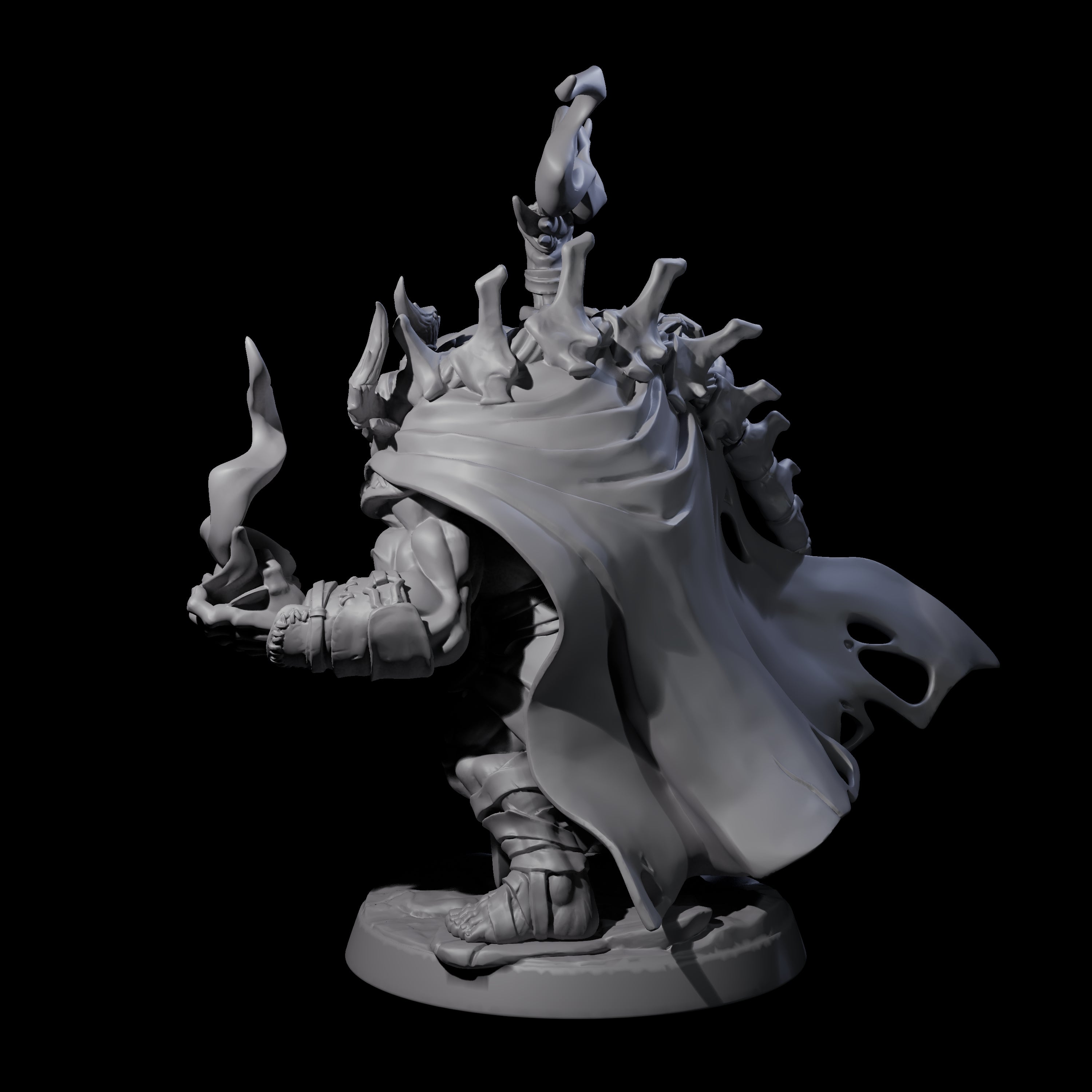 Smoking Orc Shaman Miniature for Dungeons and Dragons, Pathfinder or other TTRPGs