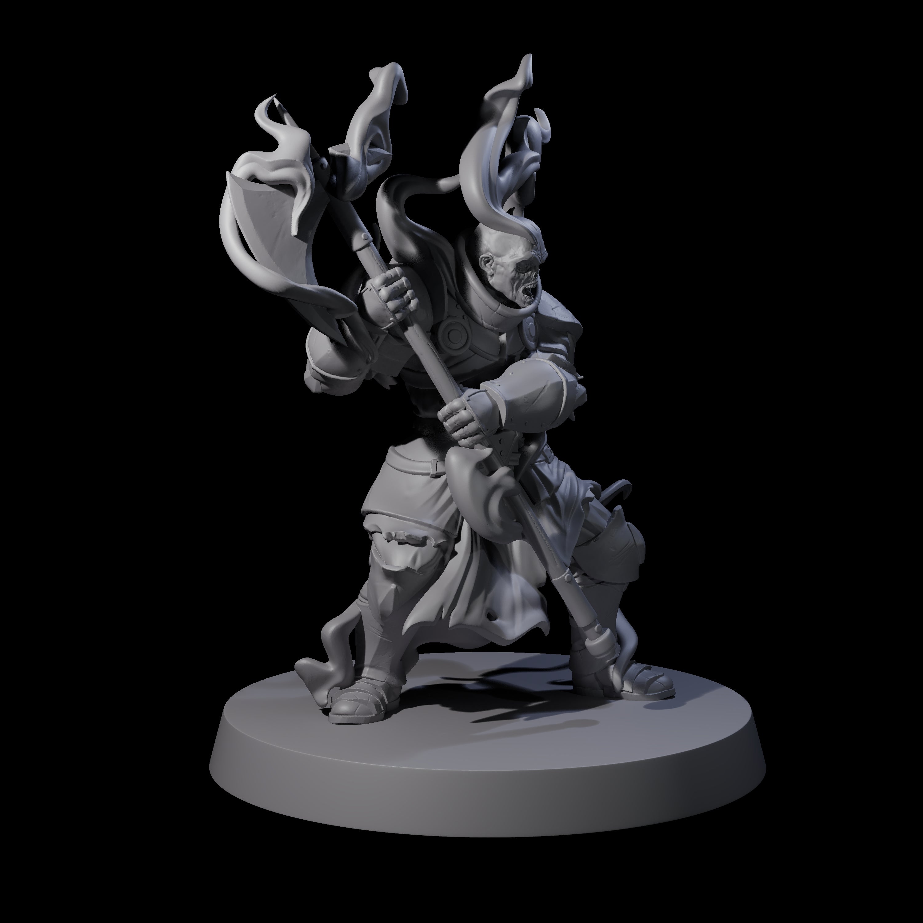 Smoking Shadow Paladin A Miniature for Dungeons and Dragons, Pathfinder or other TTRPGs