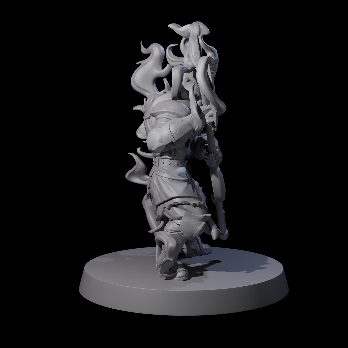 Smoking Shadow Paladin A Miniature for Dungeons and Dragons, Pathfinder or other TTRPGs