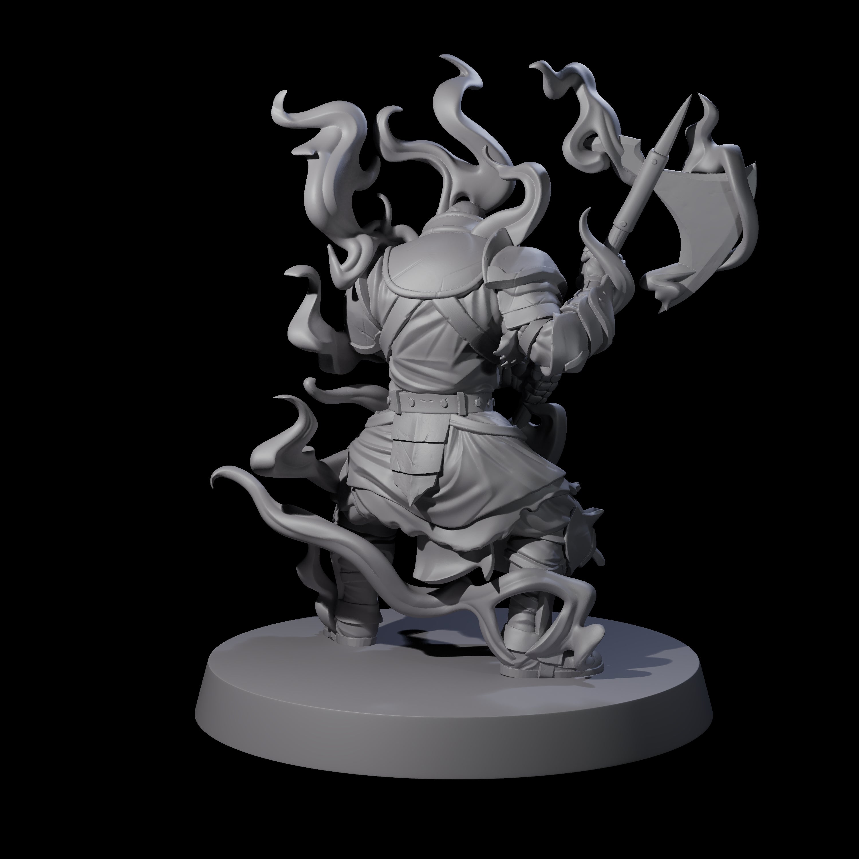 Smoking Shadow Paladin A Miniature for Dungeons and Dragons, Pathfinder or other TTRPGs